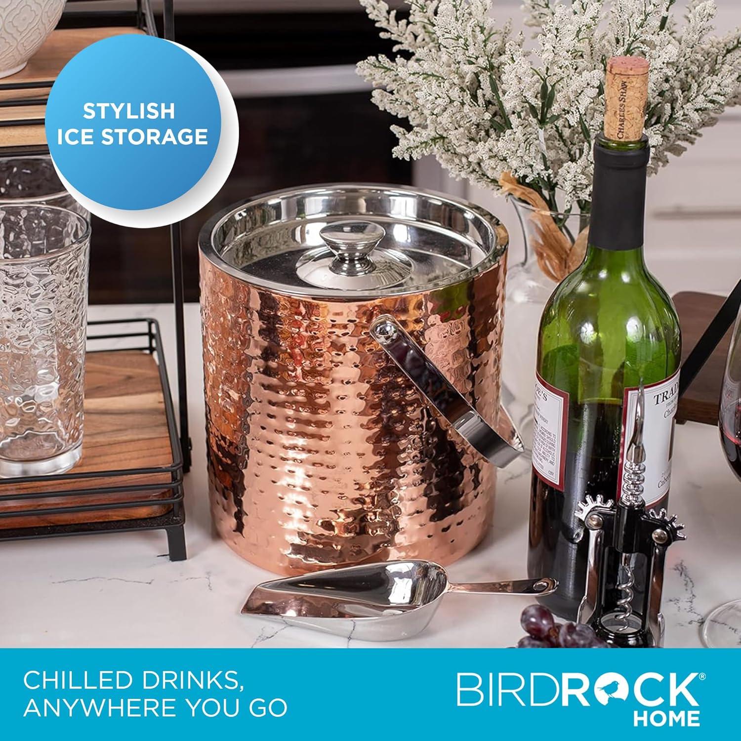 BirdRock Home Stainless Steel Ice Bucket