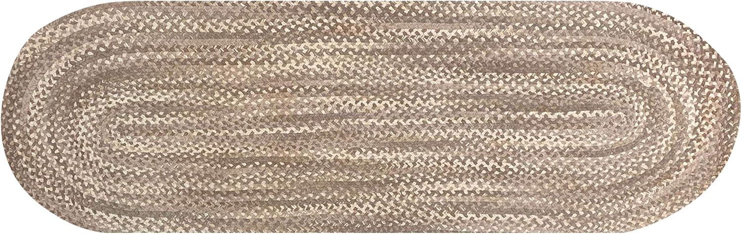 Better Trends Braided Runner Rug 24"x 72" 100% Cotton Rug for Indoor Use, Area Rug for Bedroom Ombre Chenille Collection - (Beige)