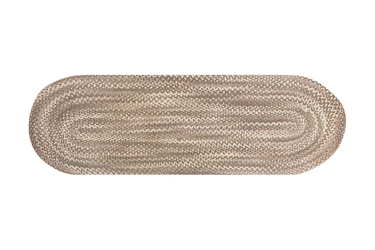 Better Trends Braided Runner Rug 24"x 72" 100% Cotton Rug for Indoor Use, Area Rug for Bedroom Ombre Chenille Collection - (Beige)