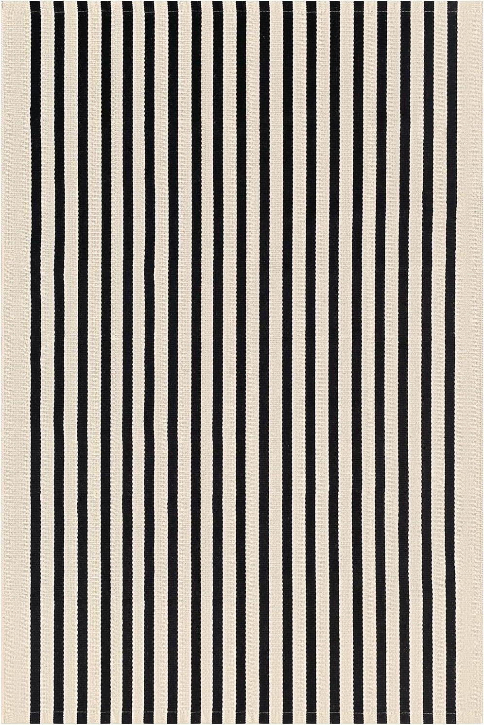 IOHOUZE Navy and White Striped Rug 2'x3' Front Door Rugs, Small Washable Area Rug for Front Porch, Spring Summer Doormats Outdoor Indoor, Cotton Rugs for Entryway Porch Entrance