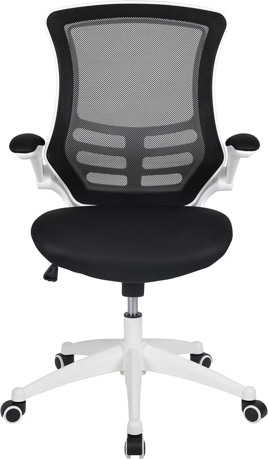 Flash Furniture Mid-Back Mesh Swivel Ergonomic Task Office Chair with Flip-Up Arms