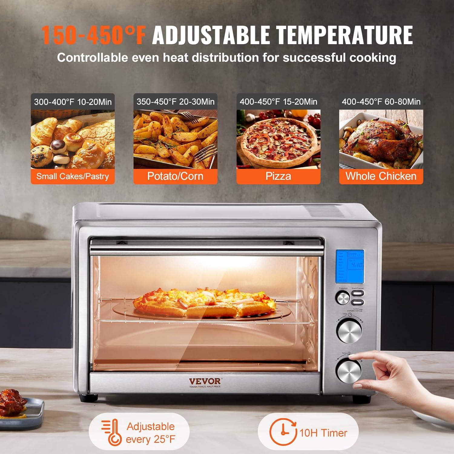 Stellweilan Tessberg Countertop Convection Oven 28L Toaster Baker 10-IN-1 1800W for Home Use