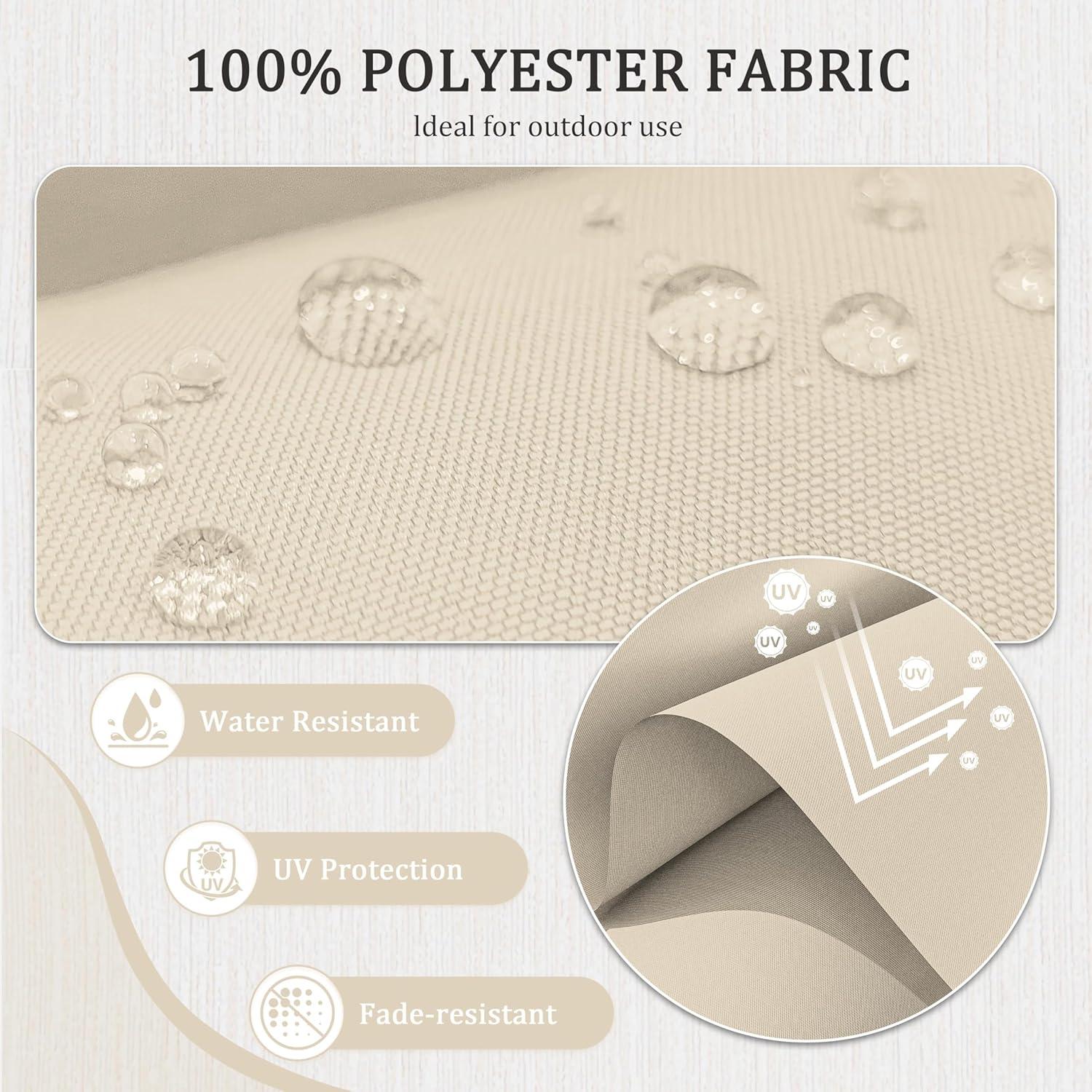 Outdoor Loveseat Cushion Set 46 X 26 Inch Water Repellent & Fadeness Patio Furniture Cushions,Removable Outdoor Couch Cushions with Hidden Zipper & Adjustment Staps for Couch, Bench, and Swing