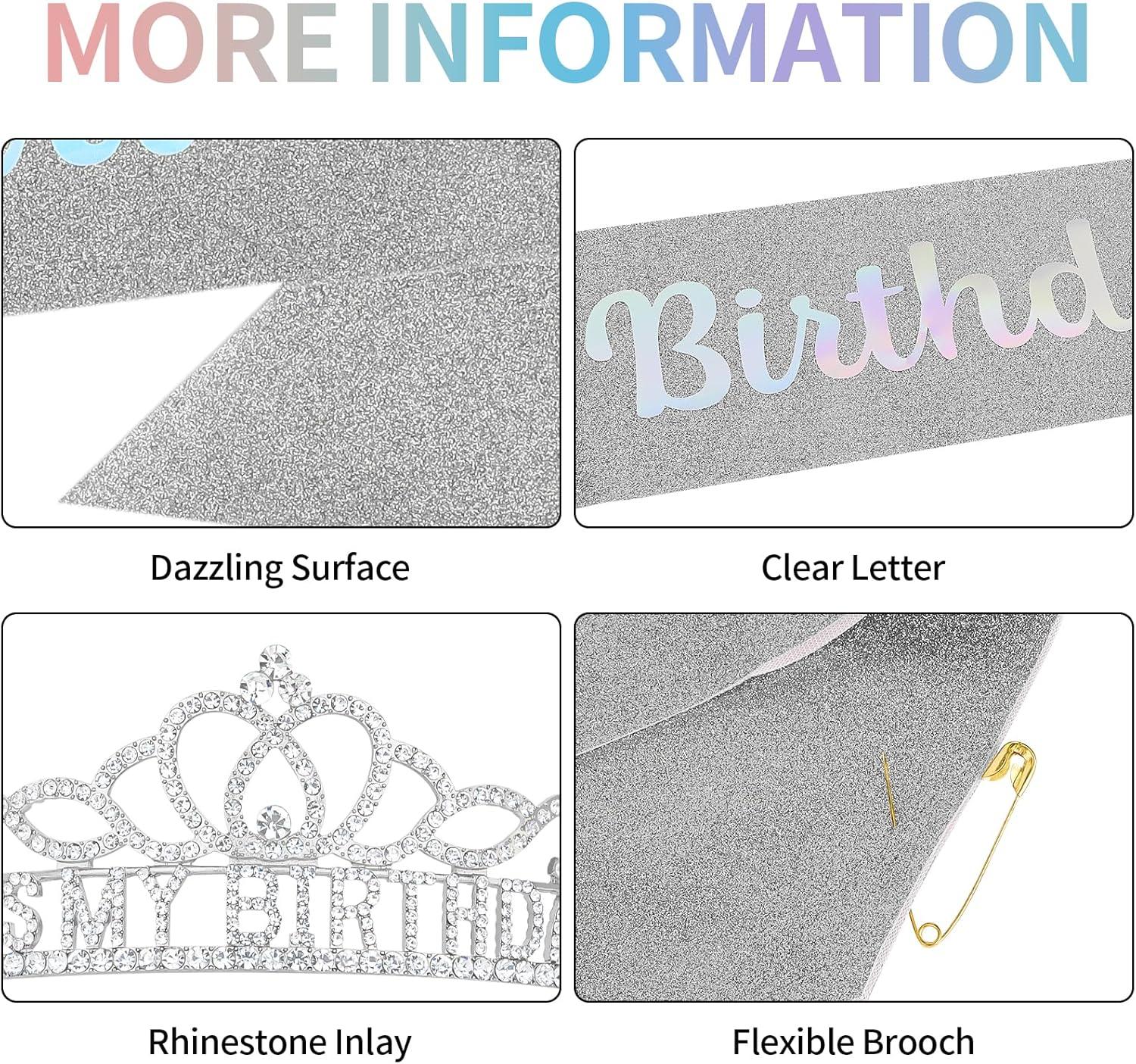 Hilingoto Clearance! Birthday Girl Crown with Birthday Sash Birthday Girl Headband Birthday Crowns for Women for Women Happy Birthday Decorations Birthday Party Supplies Girl Party Balloon
