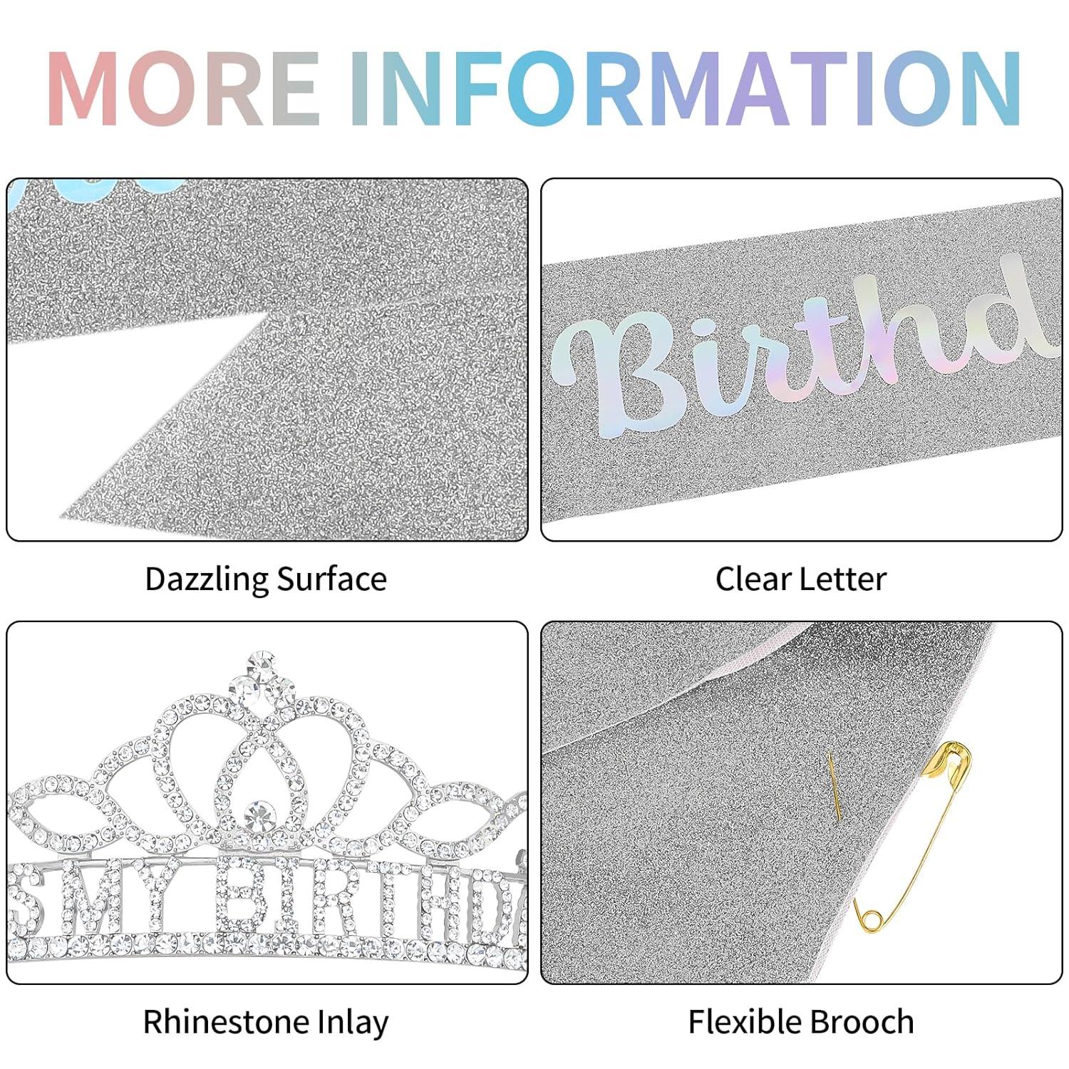Hilingoto Clearance! Birthday Girl Crown with Birthday Sash Birthday Girl Headband Birthday Crowns for Women for Women Happy Birthday Decorations Birthday Party Supplies Girl Party Balloon