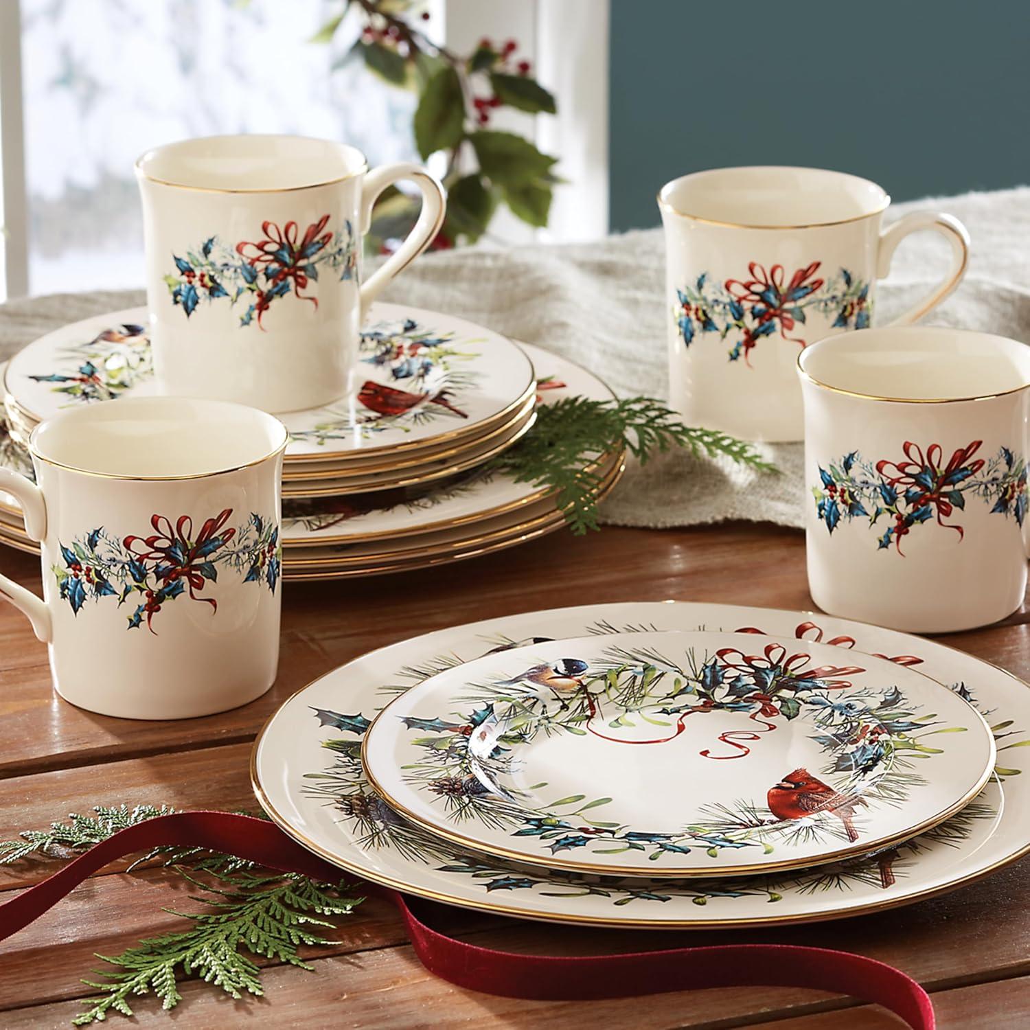 Lenox 6122055 Winter Greetings 12-Piece Dinnerware Set