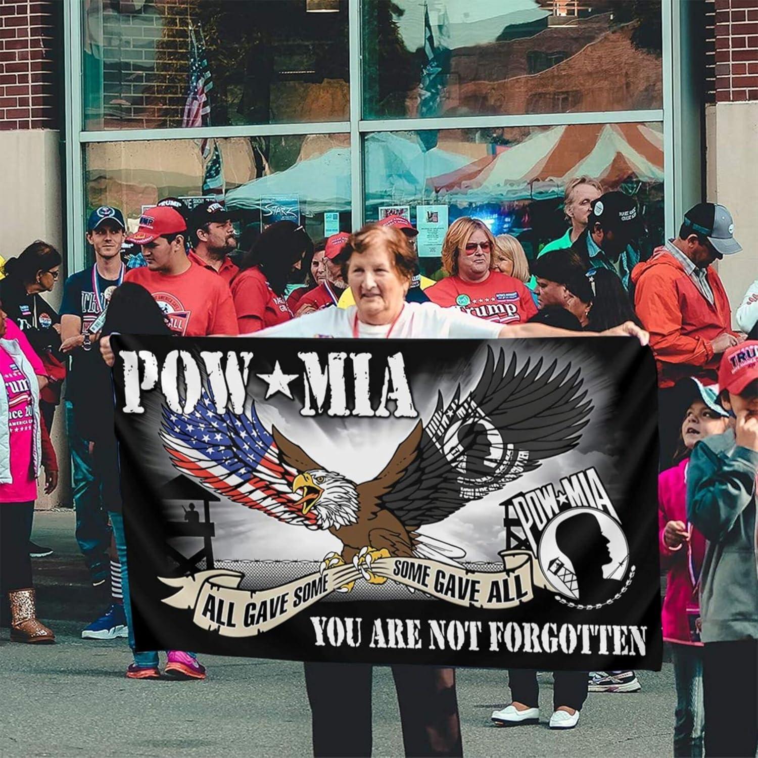 US American Pow Mia Eagle Flag 3x5 Outdoor- All Gave Some Some Gave All Flags Indoor Outdoor Banner