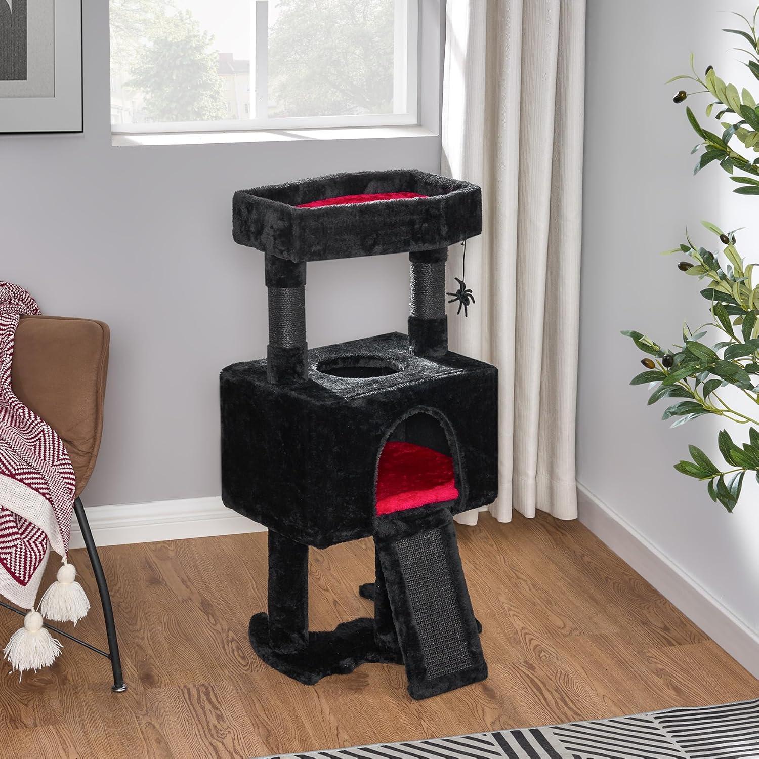 Gothic Cat Tree with Coffin, Gothic Cat Tower with Condo