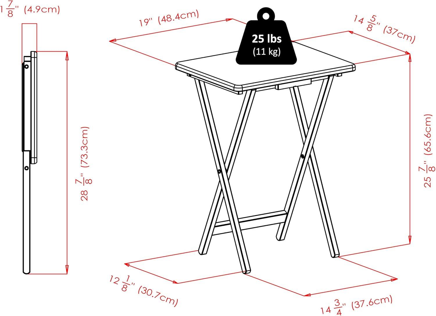 5pc Alex Snack Table Set - Black - Winsome