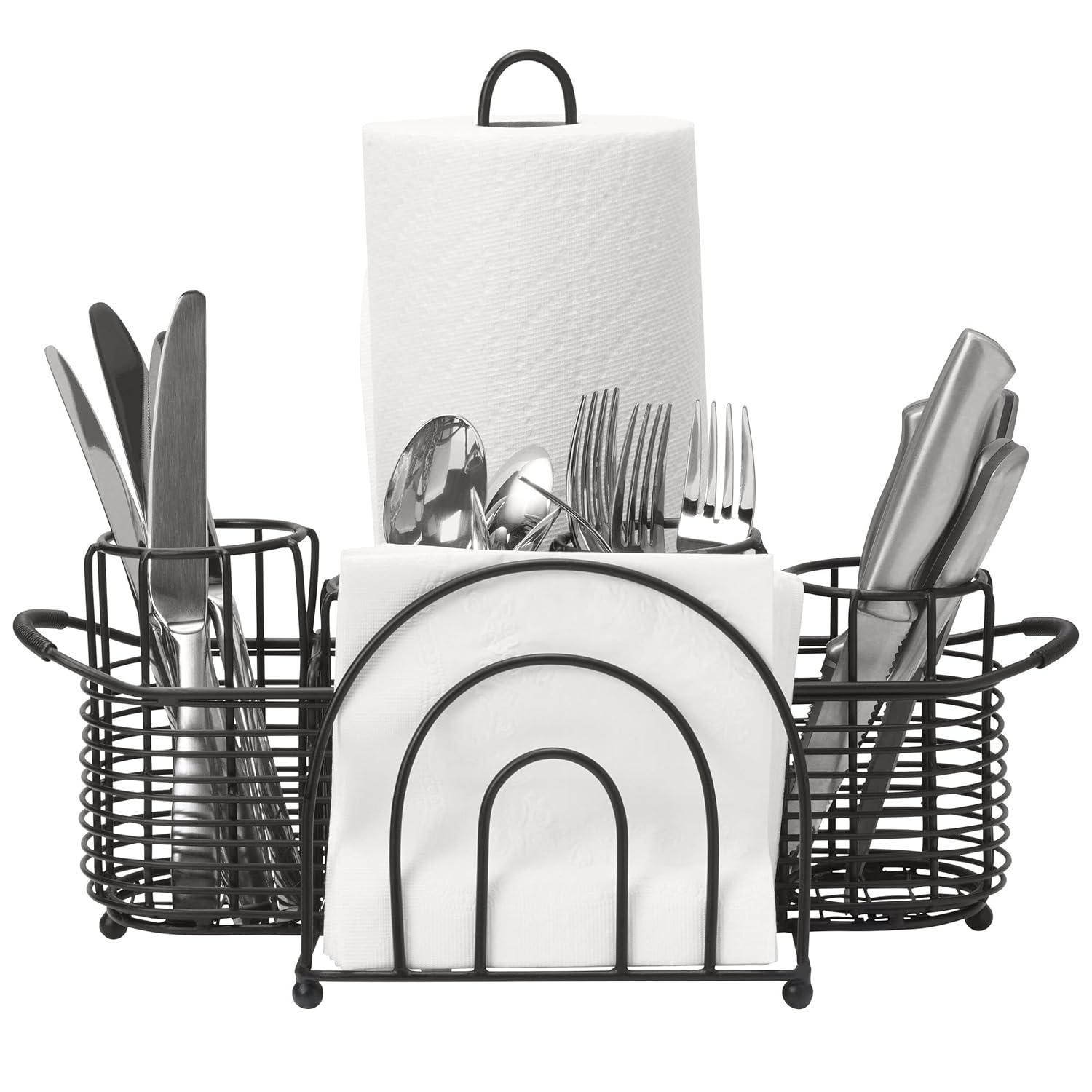 Gourmet Basics by Mikasa Gourmet Basics by Mikasa Gourmet Basics Art Deco Picnic Buffet Caddy with Paper Towel Holder