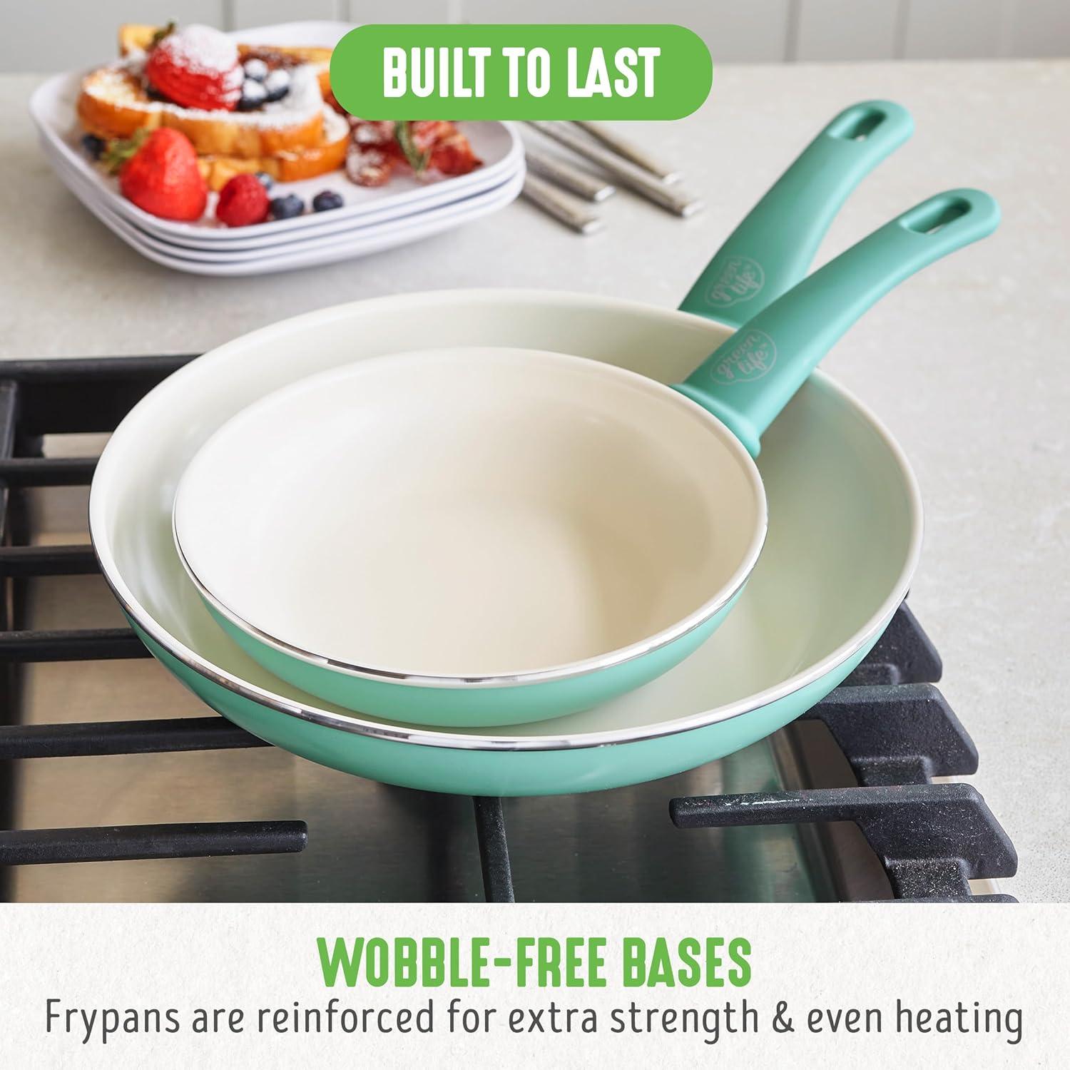 GreenLife Soft Grip Pro 2-Piece Fry Pan Set