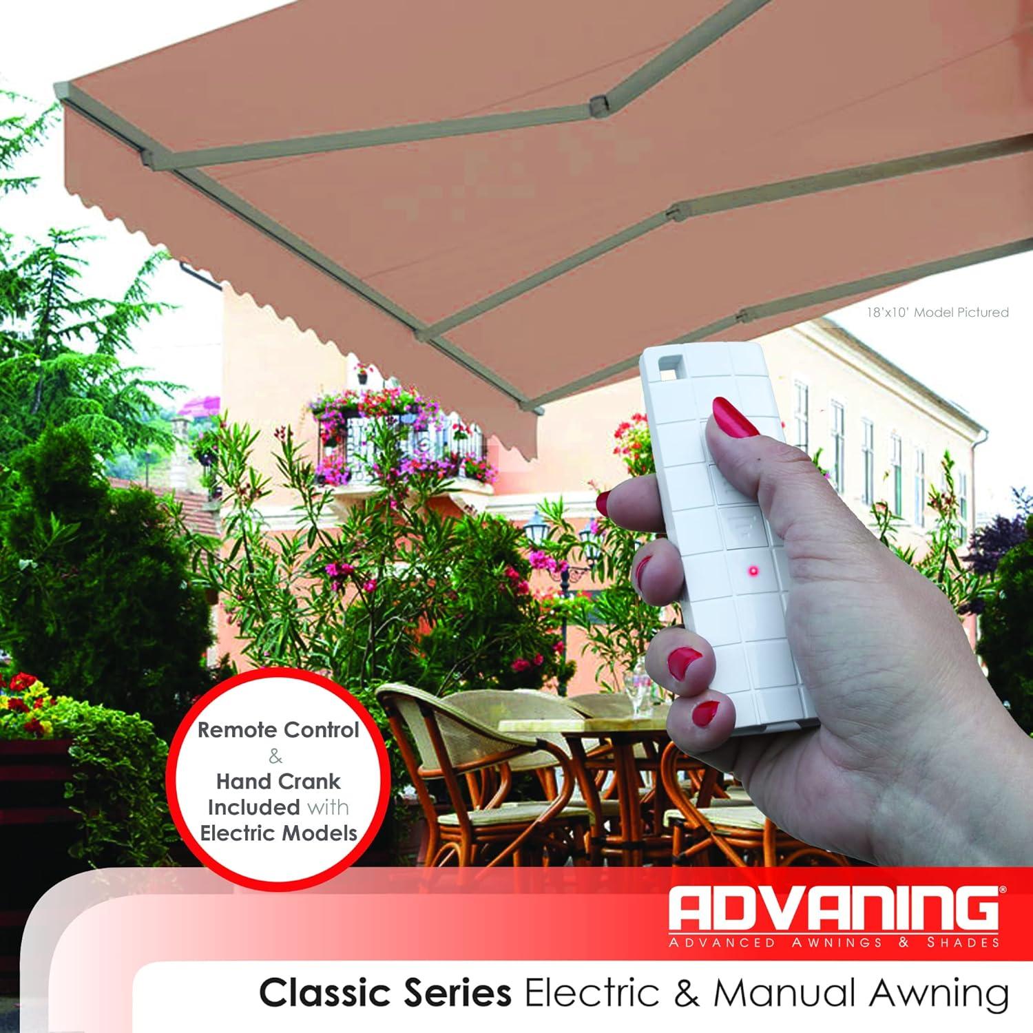 Classic Motorized Retraction Slope Patio Awning