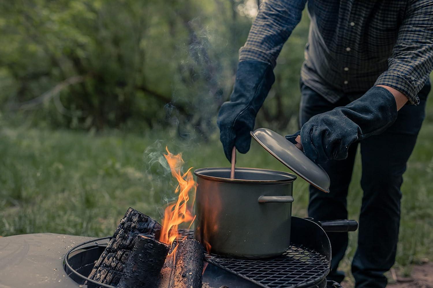 Barebones Enamel Stock Pot, Slate Gray, 960 Ounces