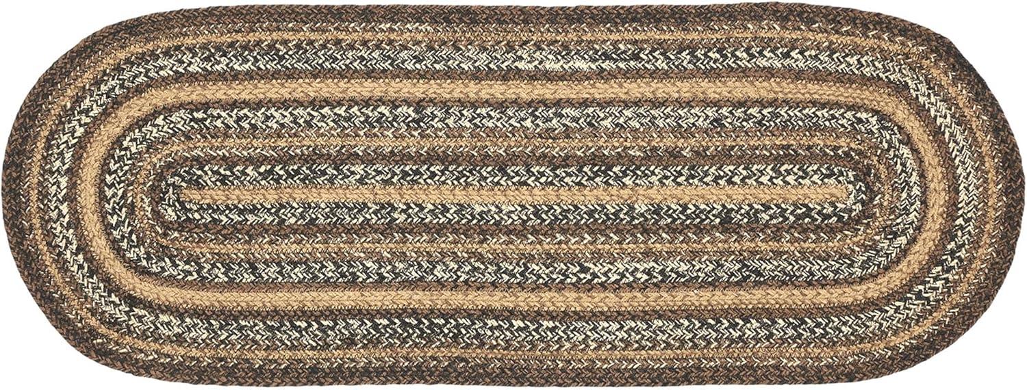 Espresso Jute Oval Runner 13x36