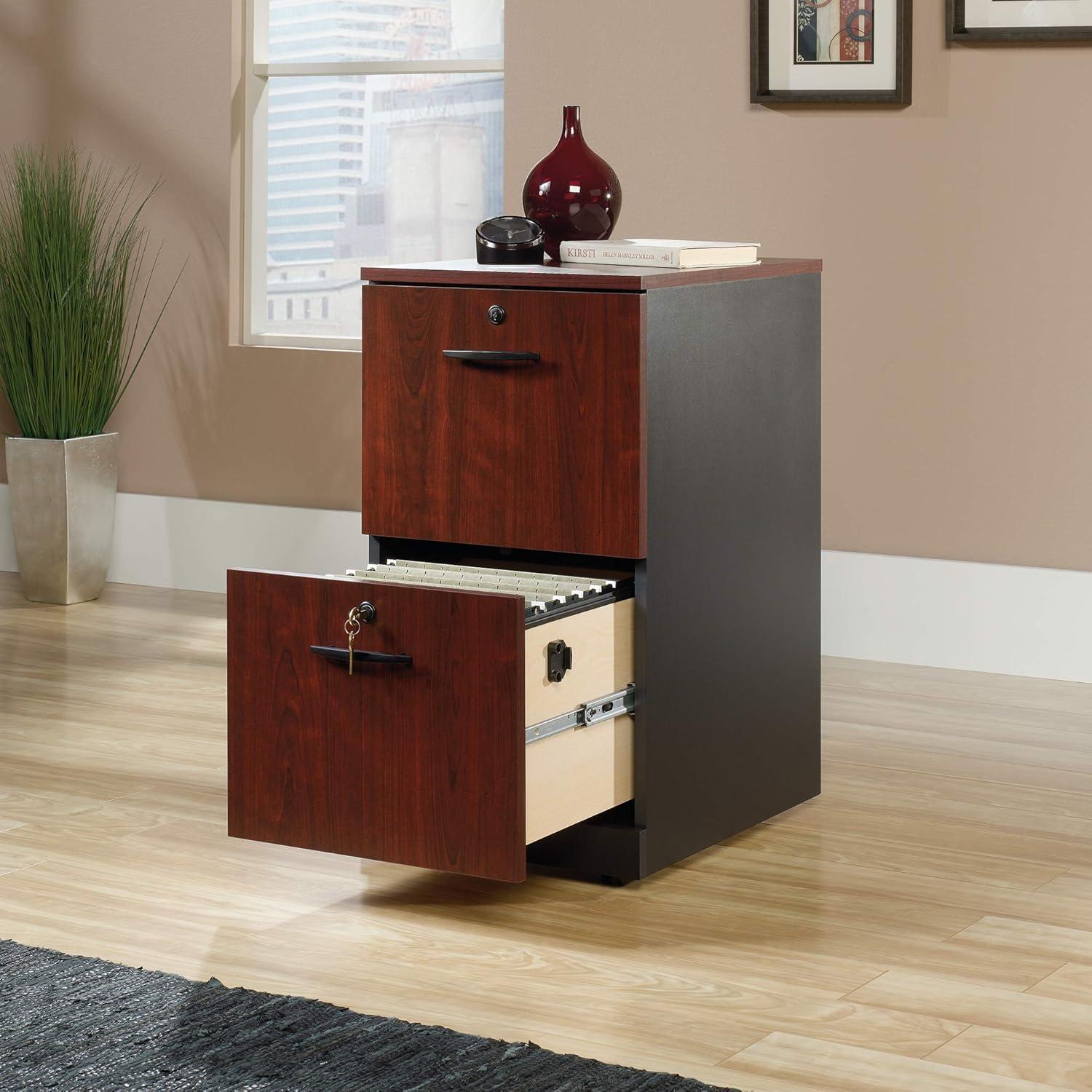 Classic Cherry 2-Drawer Lockable Mobile Pedestal