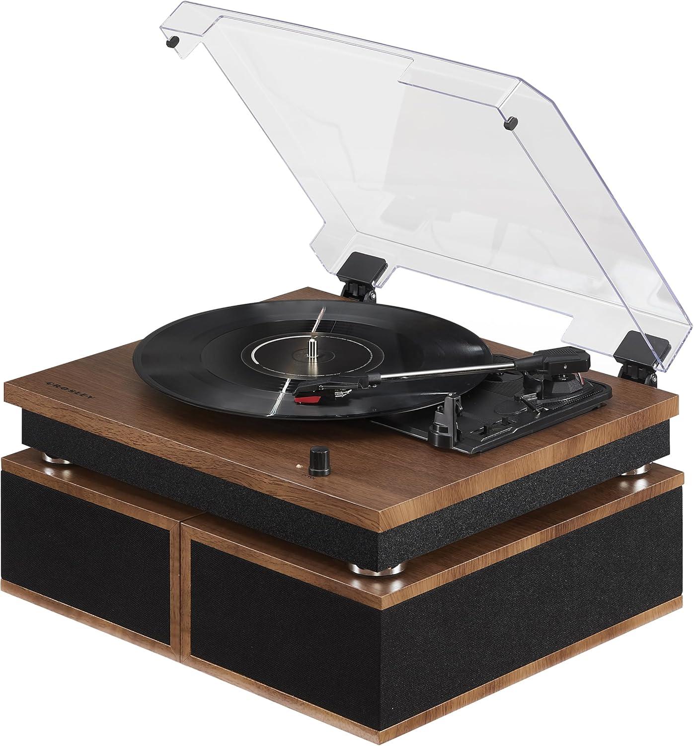 Crosley Riff Bluetooth Vinyl Record Player with Speakers, 3-Speed Turntable, 6 Modular Layouts
