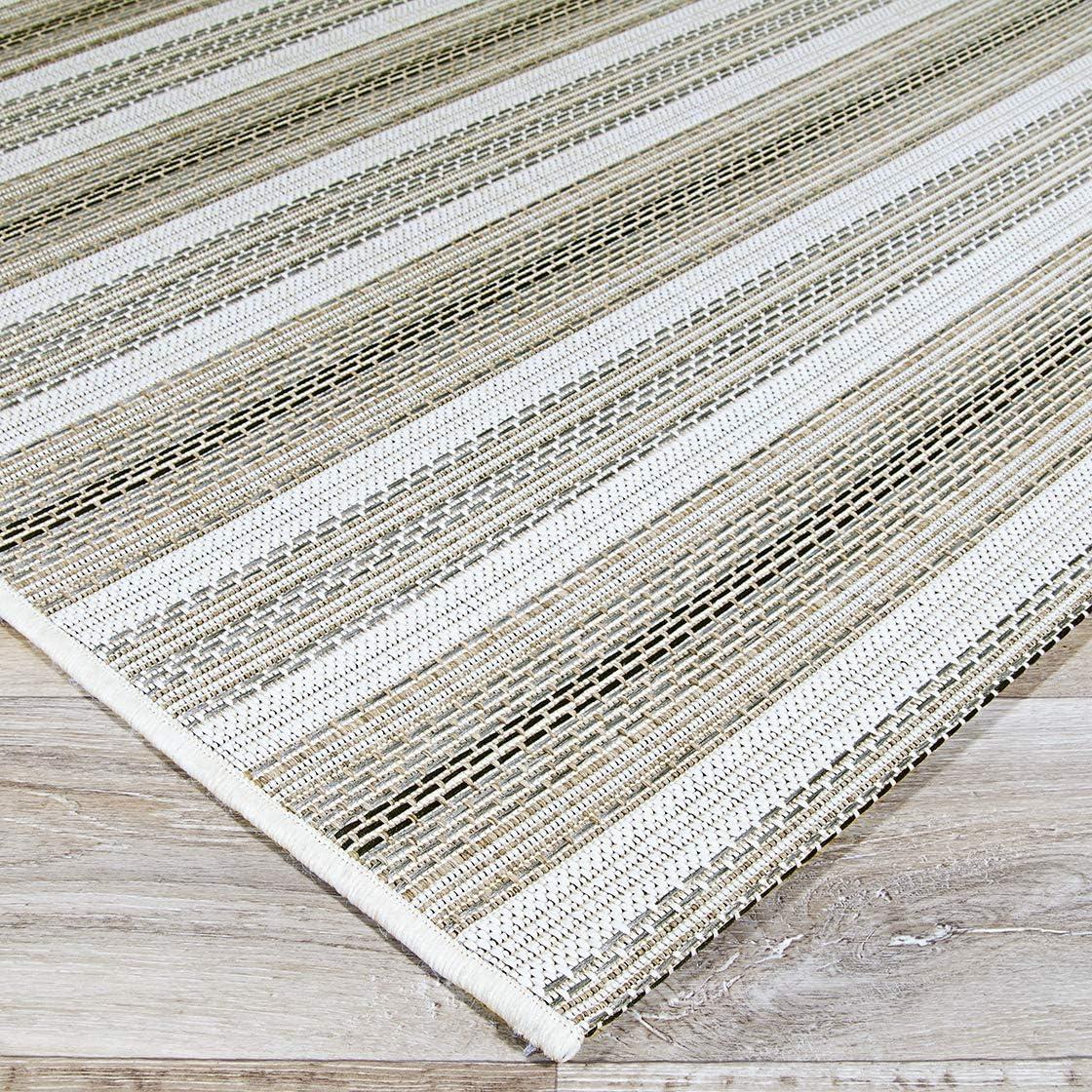 Couristan Monaco Marbella Indoor / Outdoor Area Rug, Blue Mist-Ivory, 5'3" x 7'6"