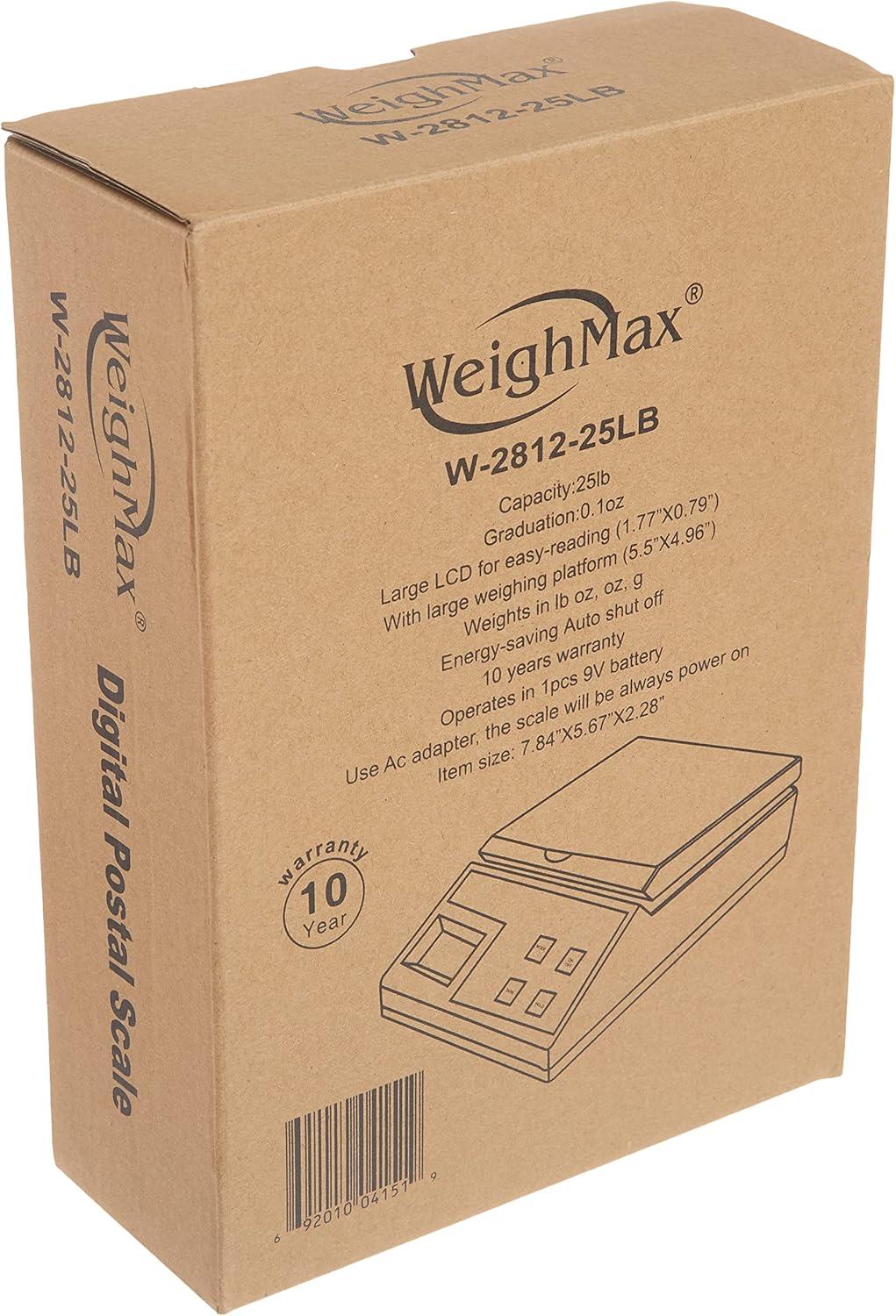 USPS Style 25 Lb x 0.1 OZ Digital Mailing Postal Scale with Batteries