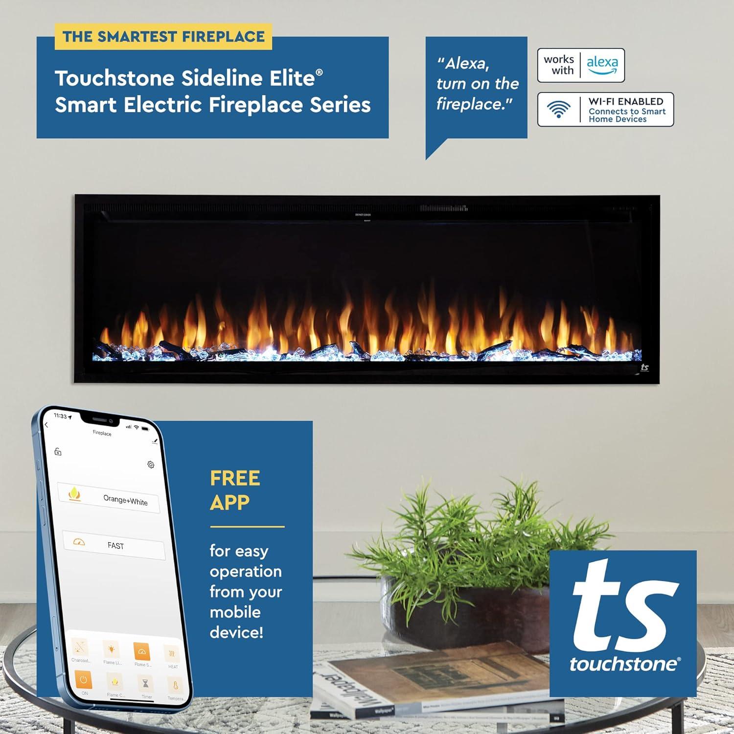 Touchstone Sideline Elite Smart Electric Fireplace
