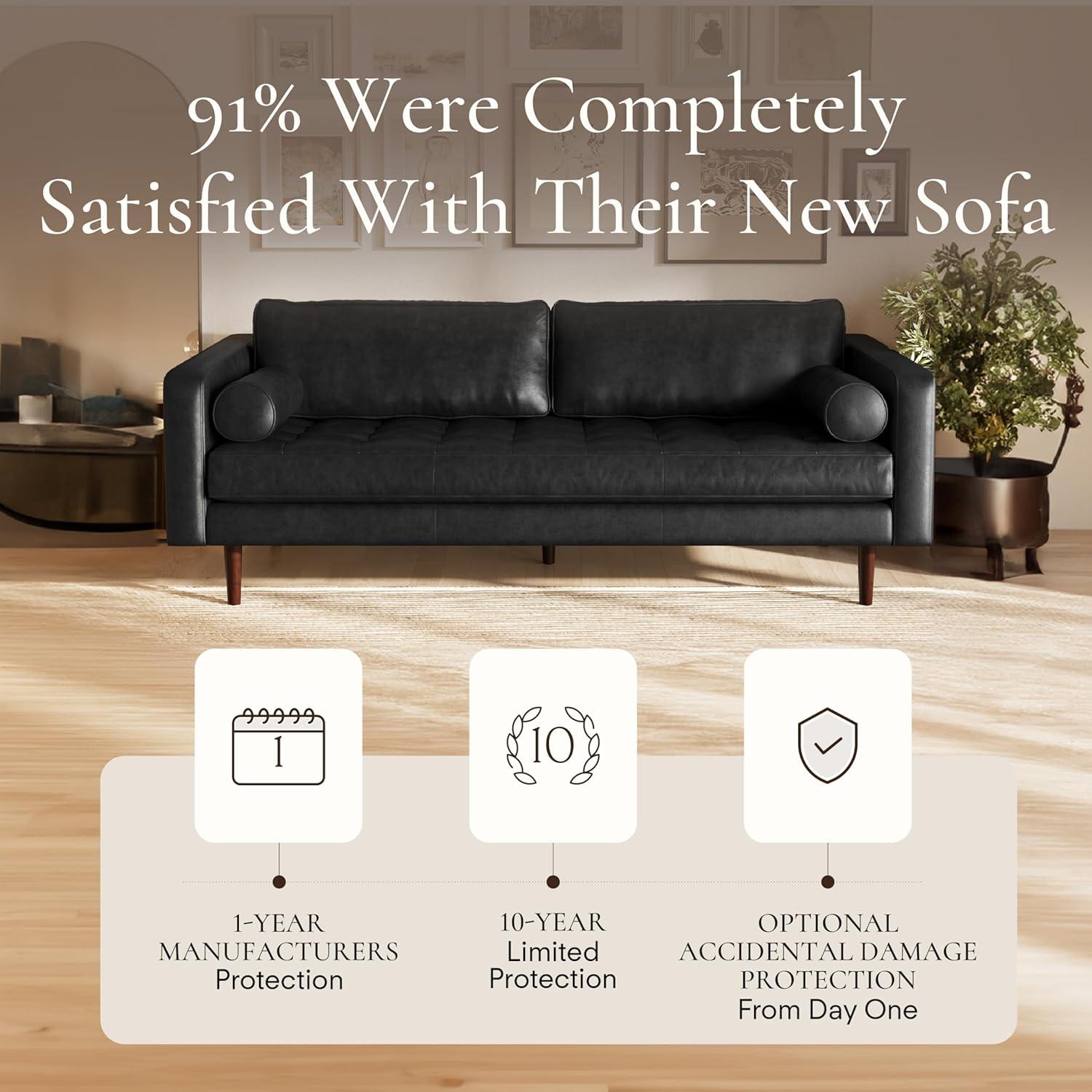 Athan Full-Grain Italian Genuine Leather Bench