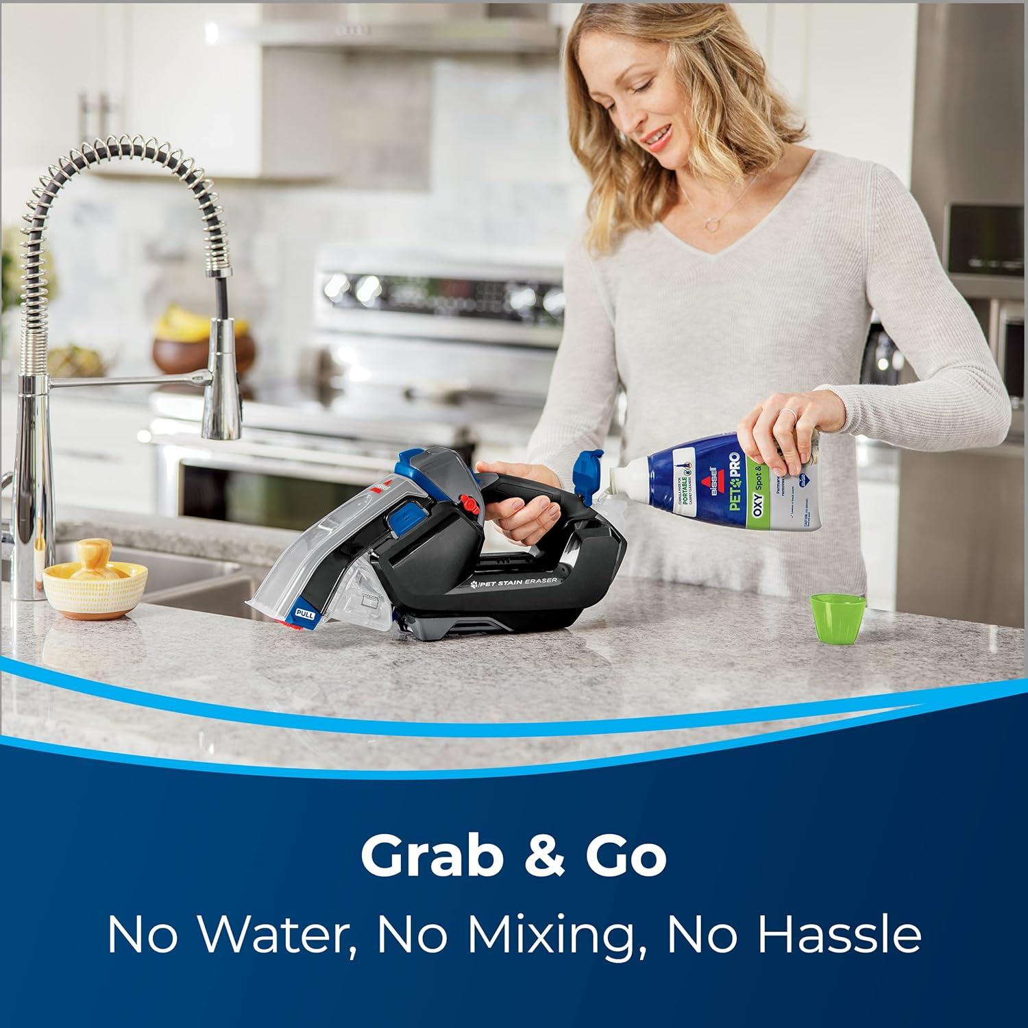 Black Cordless Handheld Pet Stain Eraser Plus Cleaner