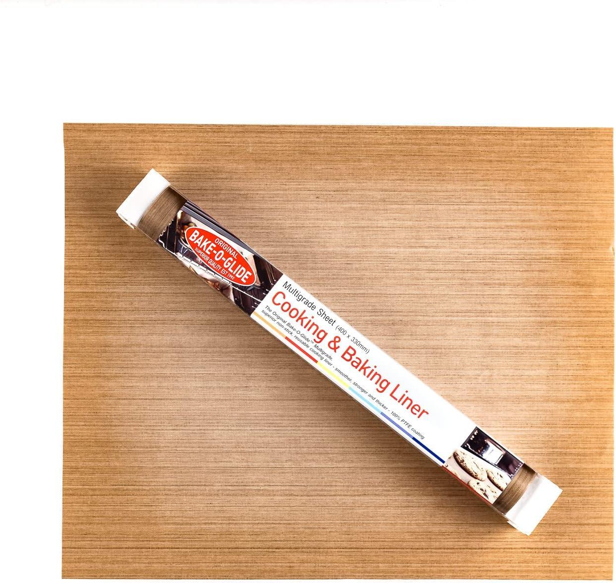 Brown Non-Stick Reusable Cooking and Baking Sheet, 400 x 330mm