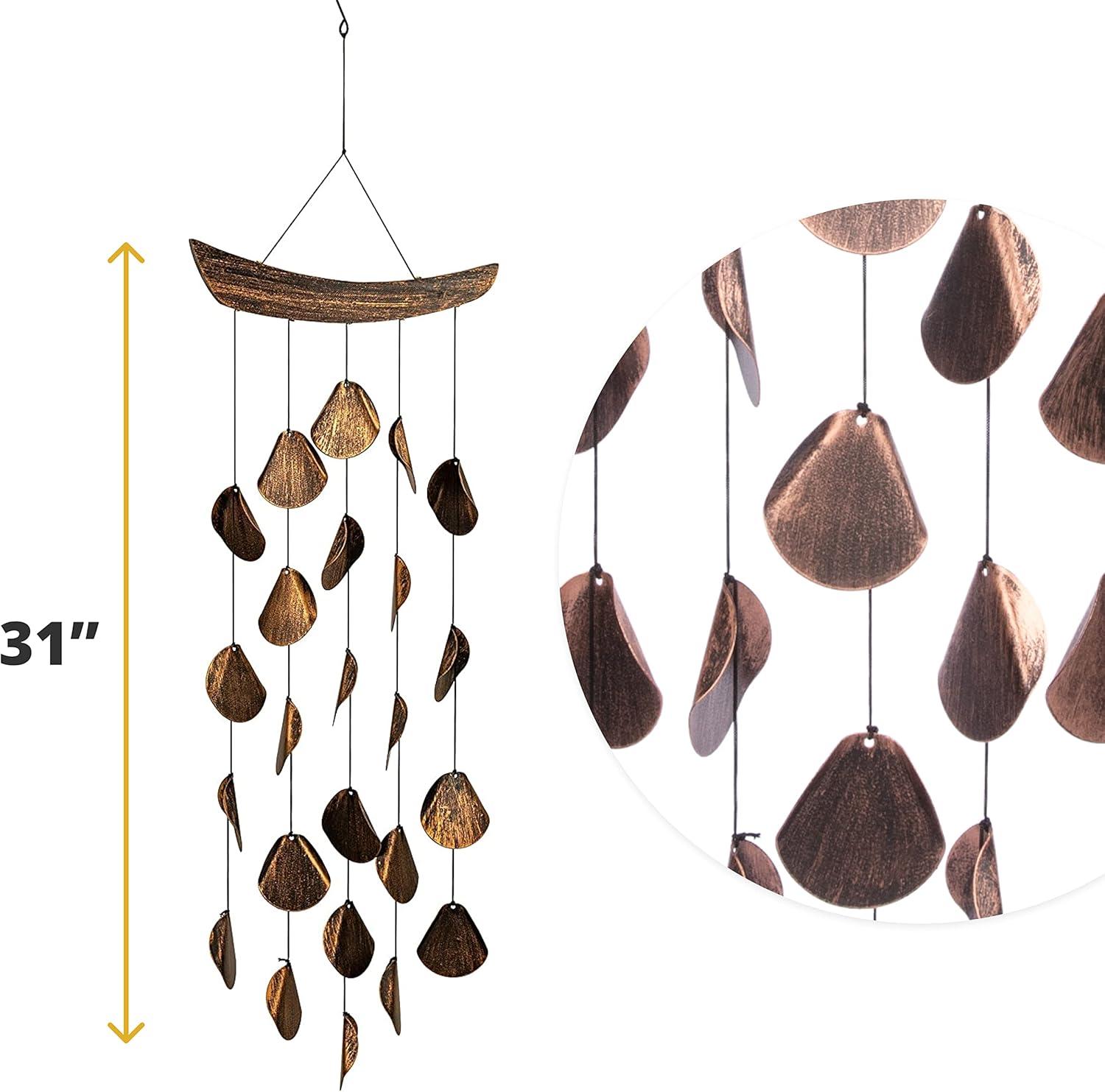 Rustic Charcoal Iron Harmonic Wind Chimes for Outdoor Decor