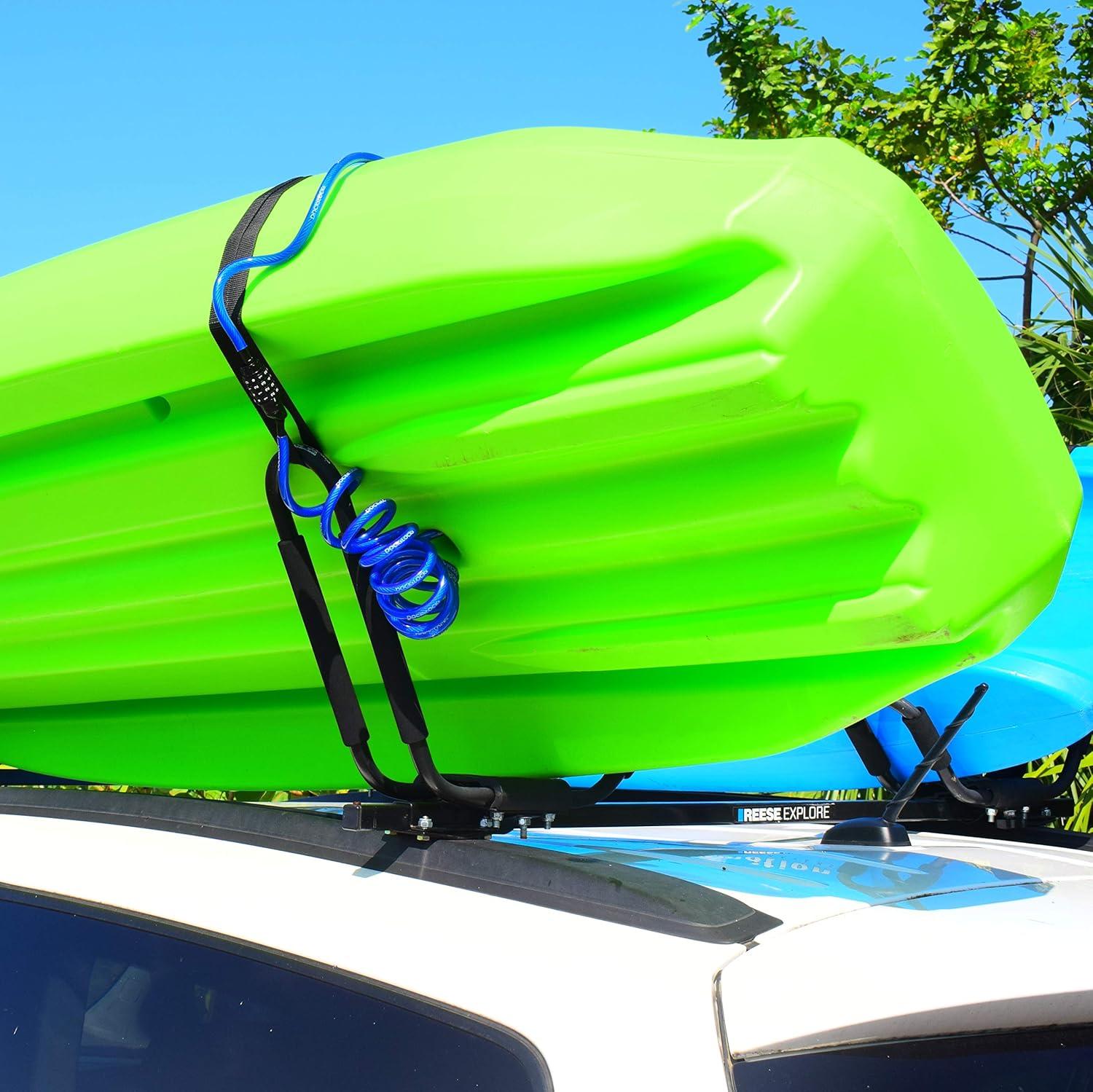 DocksLocks 10ft Weatherproof Coiled Cable Combination Lock for Bikes, Kayaks, Paddleboards, Marine Grade Steel, Anti-Theft Vinyl Coated Cable 1.35 lbs