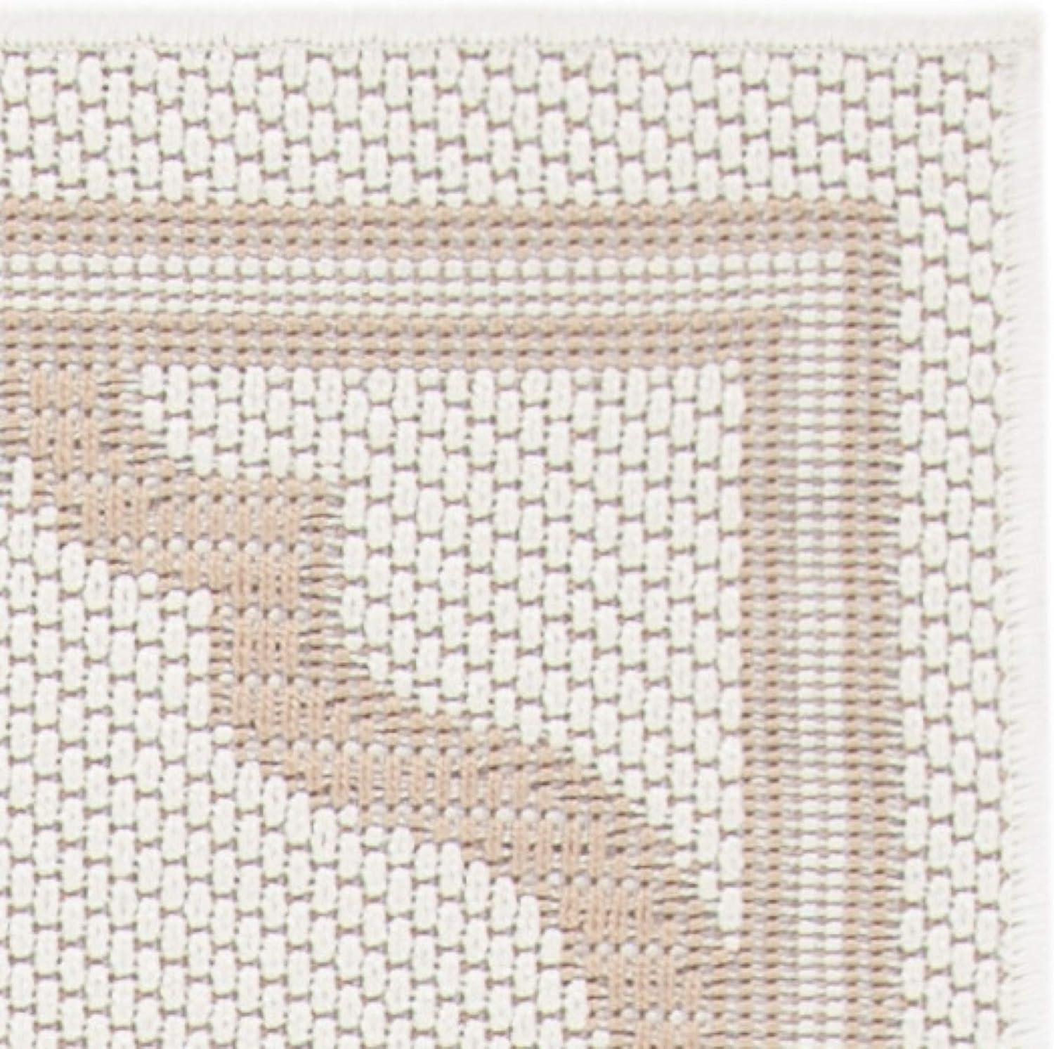 Bermuda BMU810 Power Loomed Indoor/Outdoor Machine Washable Area Rug - Ivory/Beige - 6'7"x6'7" - Safavieh
