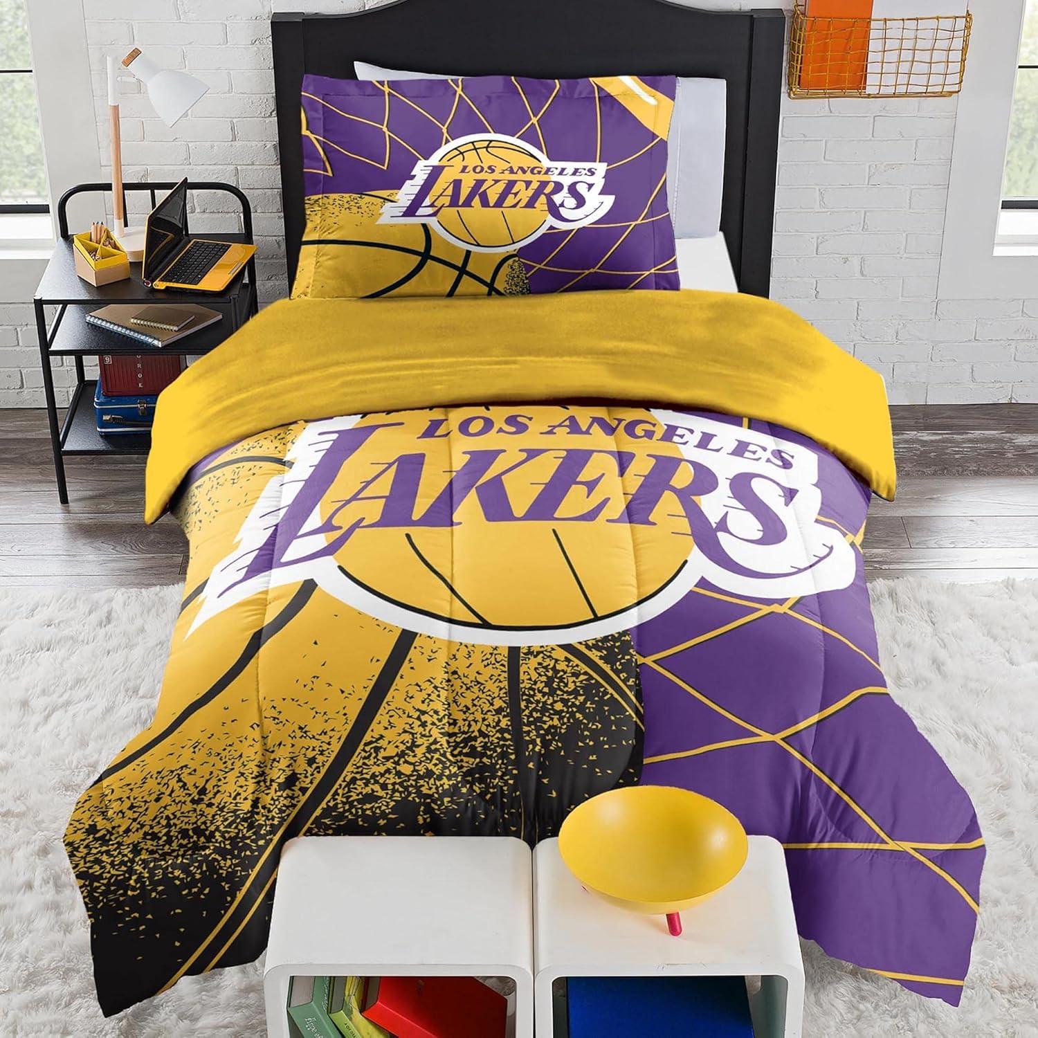 Sweet Home Collection NBA Los Angeles Lakers Comforter & Sham set Twin/Twin XL