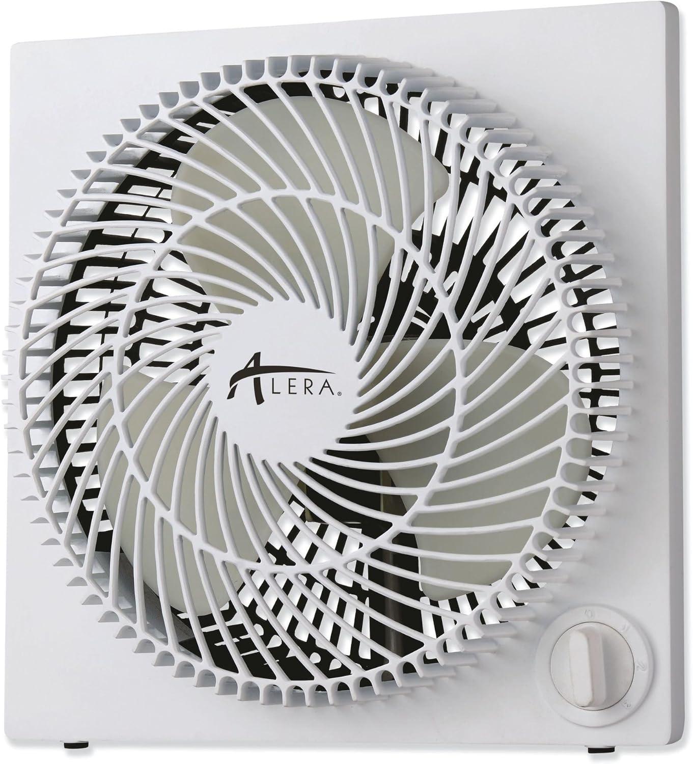 Alera 9" 3-Speed Desktop Box Fan, Plastic, White