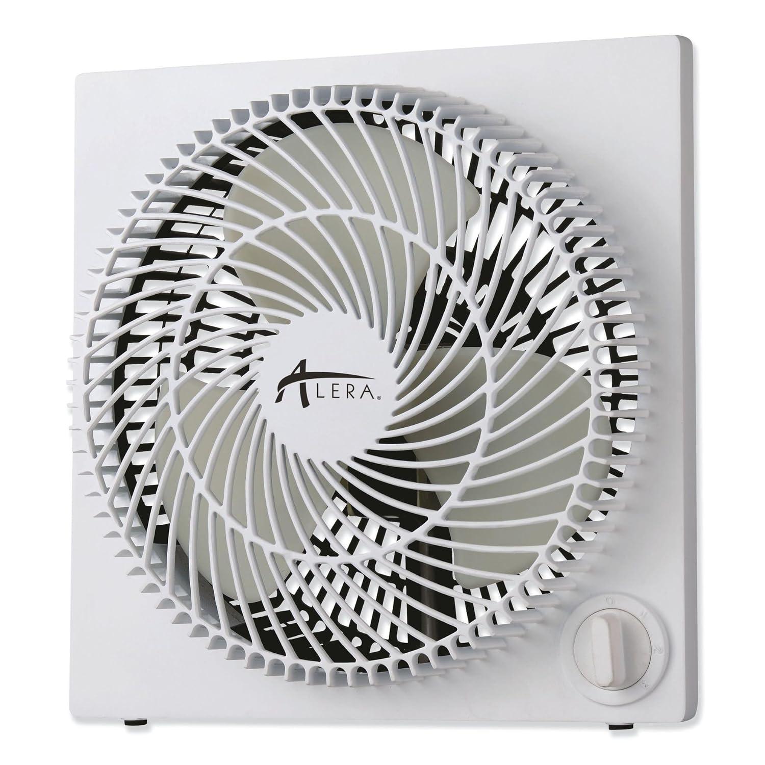 Alera 9" 3-Speed Desktop Box Fan, Plastic, White