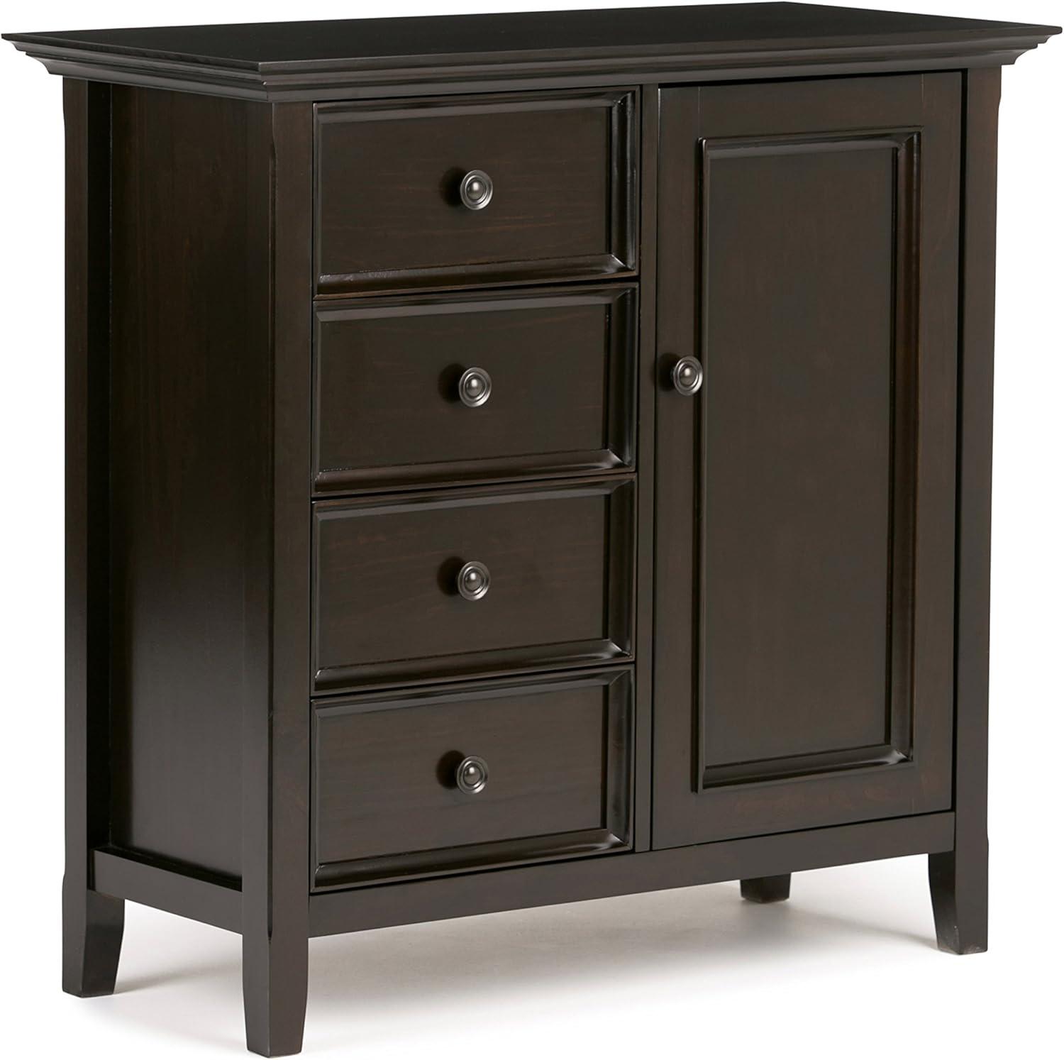 Amherst Hickory Brown Solid Wood Storage Cabinet with Adjustable Shelves