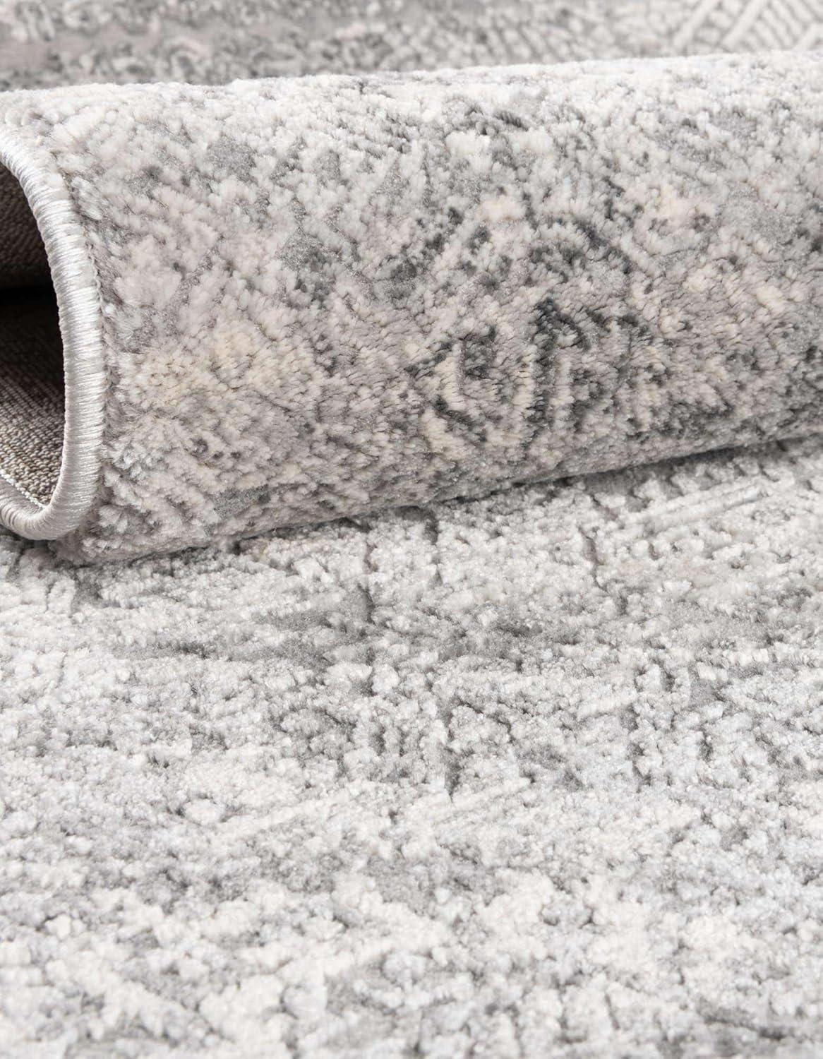 Unique Loom Finsbury Collection Area Rug - Sarah (6'  x 9' Rectangle Gray/Ivory)