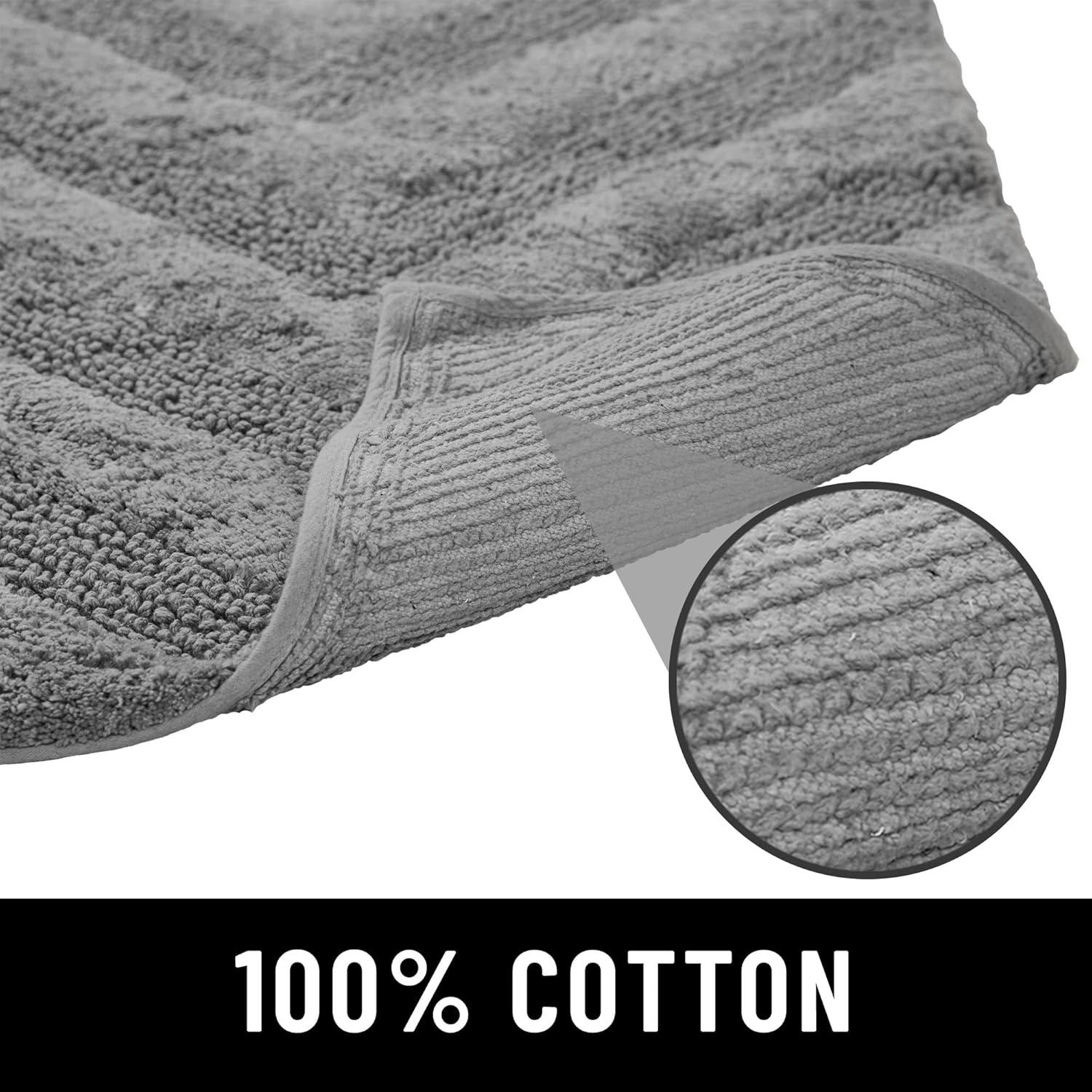 Better Trends Kus Corrigan 100% Cotton Machine Washable Anti-Skid Bathroom Rug