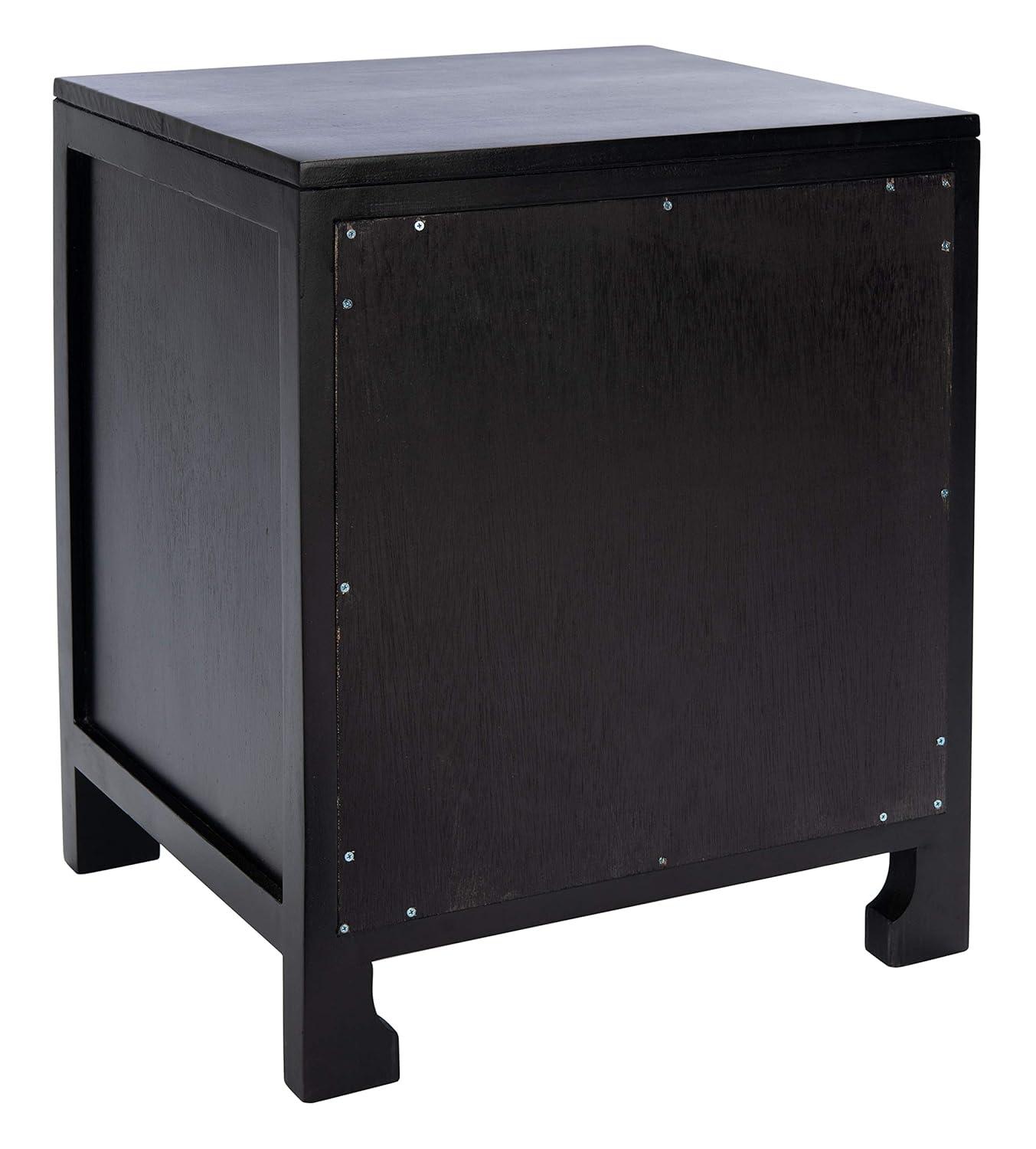 Miya 1 Drawer Nightstand - NST5012 - Black/Natural - Safavieh