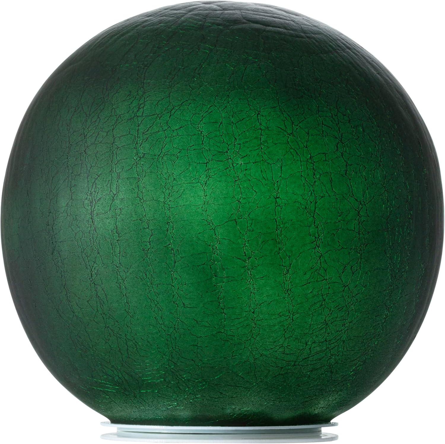 Alpine Corporation 7" Textured Glass Light-Up Gazing Globe, White