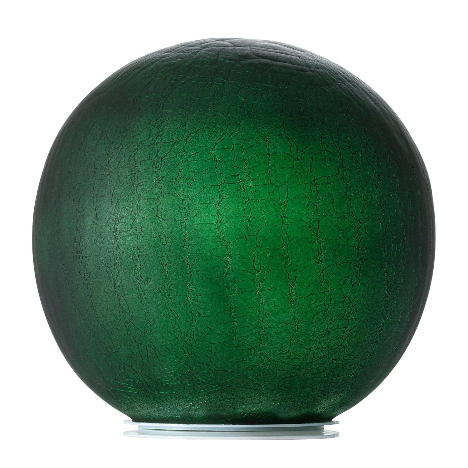 Alpine Corporation 7" Textured Glass Light-Up Gazing Globe, White