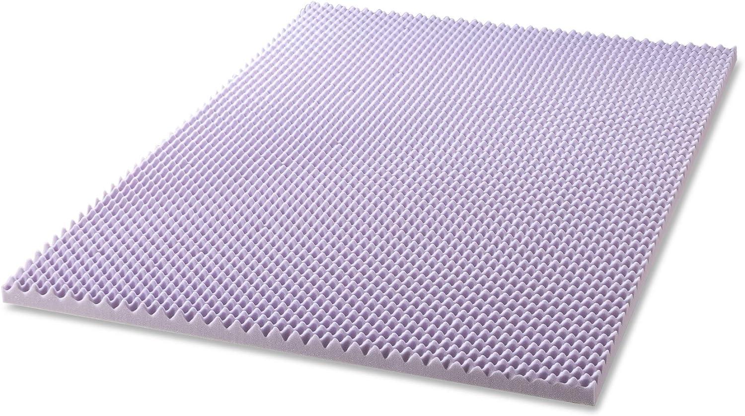 Lavender Infused Full Size Egg Crate Memory Foam Topper