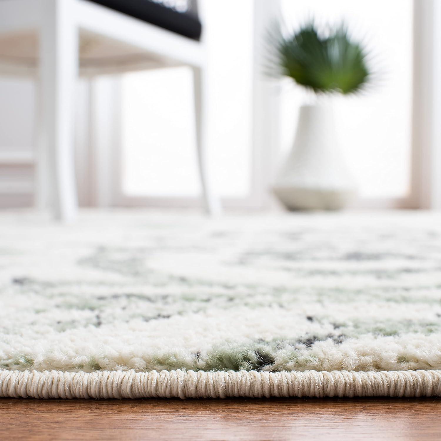 SAFAVIEH Adirondack Hortense Floral Runner Rug, Ivory/Green, 2'6" x 6'