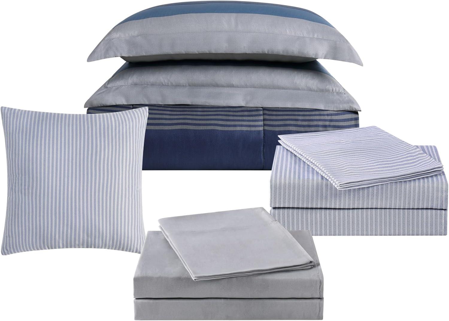 Style 212 Style 212 Carlyle Polyester Channel Striped Comforter Set