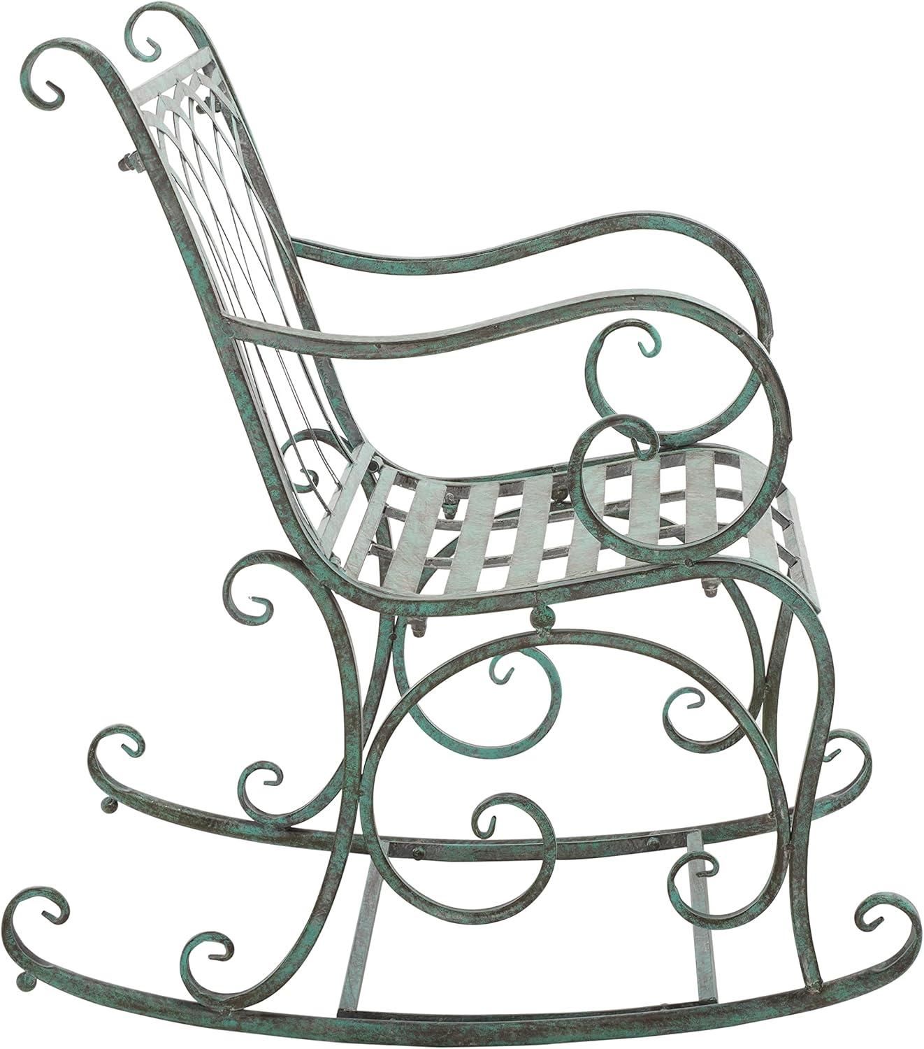 Medrano Rocking Chair Indoor/Outdoor - PAT5030 - Black Rust - Safavieh