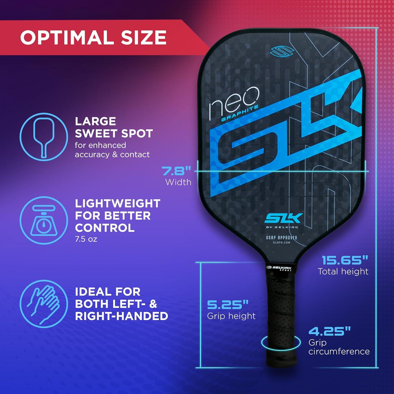 by Selkirk Pickleball Paddle Bundles | SLK Neo Fiberglass and Graphite Pickleball Paddles | SLK Atlas Raw Carbon Fiber Pickleball Paddle | Pickleball Rackets Designed in The USA