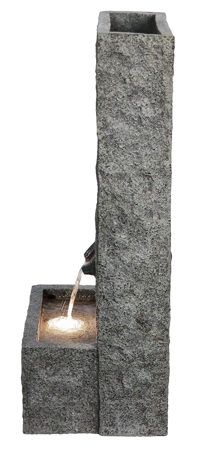 Hi-Line Gift Ltd 79613-C 32" H Rectangular Waterfall Fountain W/Ww LEDs