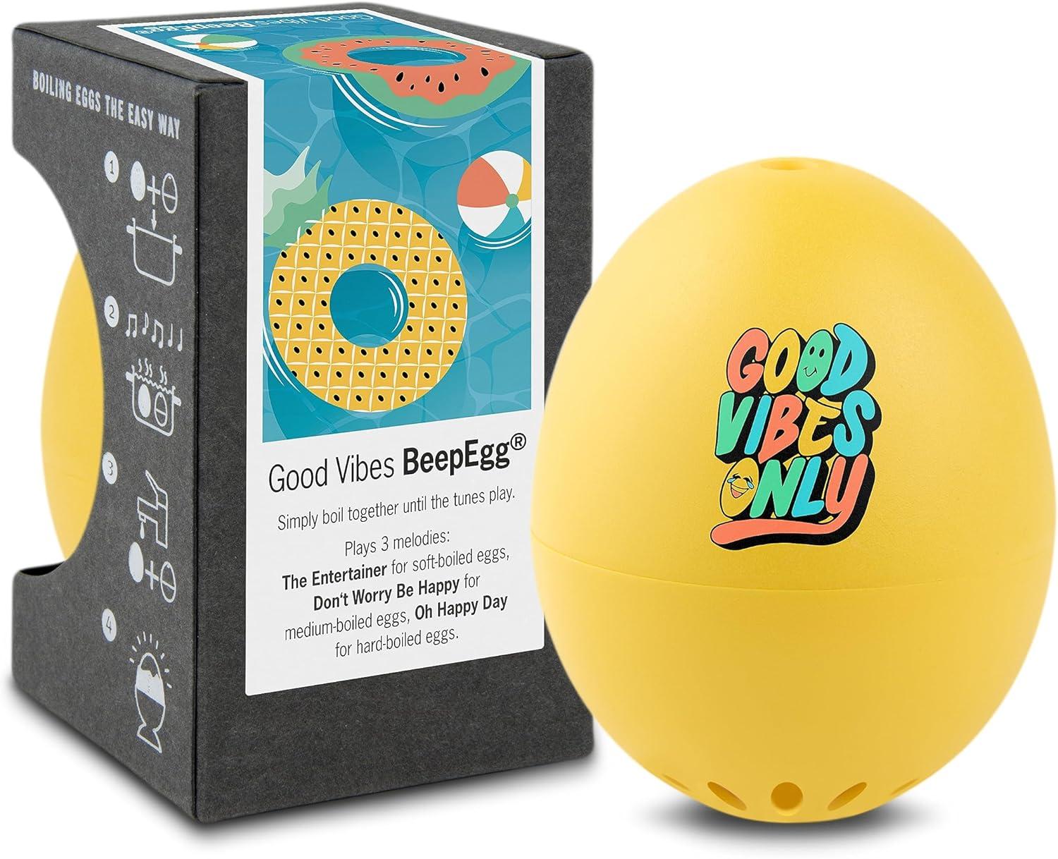 Good Vibes Yellow Musical Floating Egg Timer