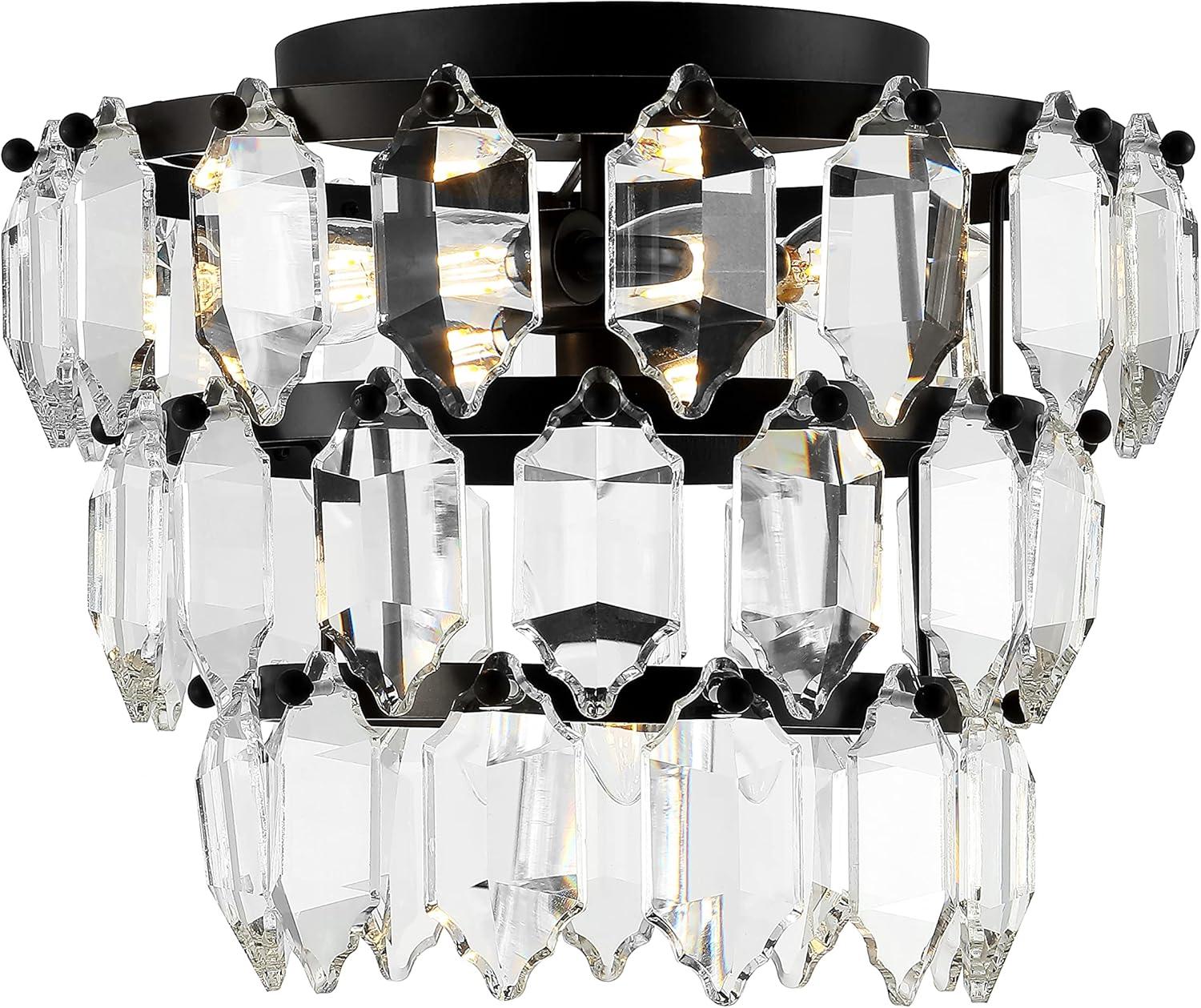 Gorson 3 Light 13" Flush Mount - FLU4045 - Black - Safavieh