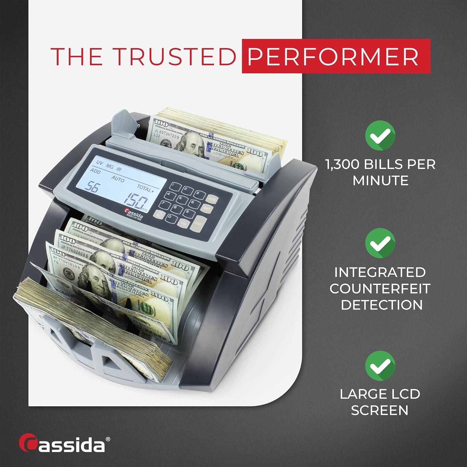 Cassida 5520 Series Bill Counter Gray (5520UV/MG)