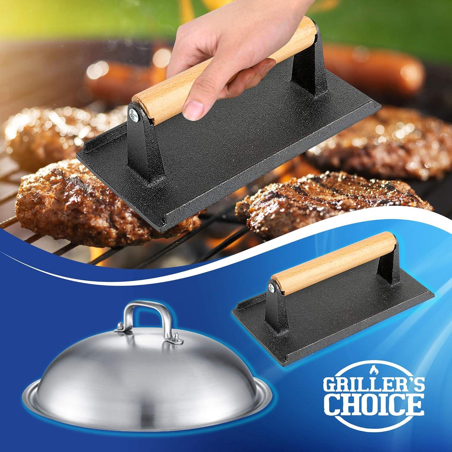Grillers Choice Stainless Steel Non-Stick Grill Press