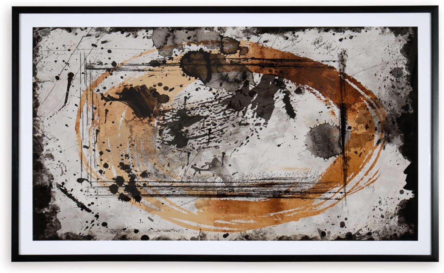 Signature Design by Ashley Clefting Contemporary Framed Wall Art, 63x37, Black & Dark Brown