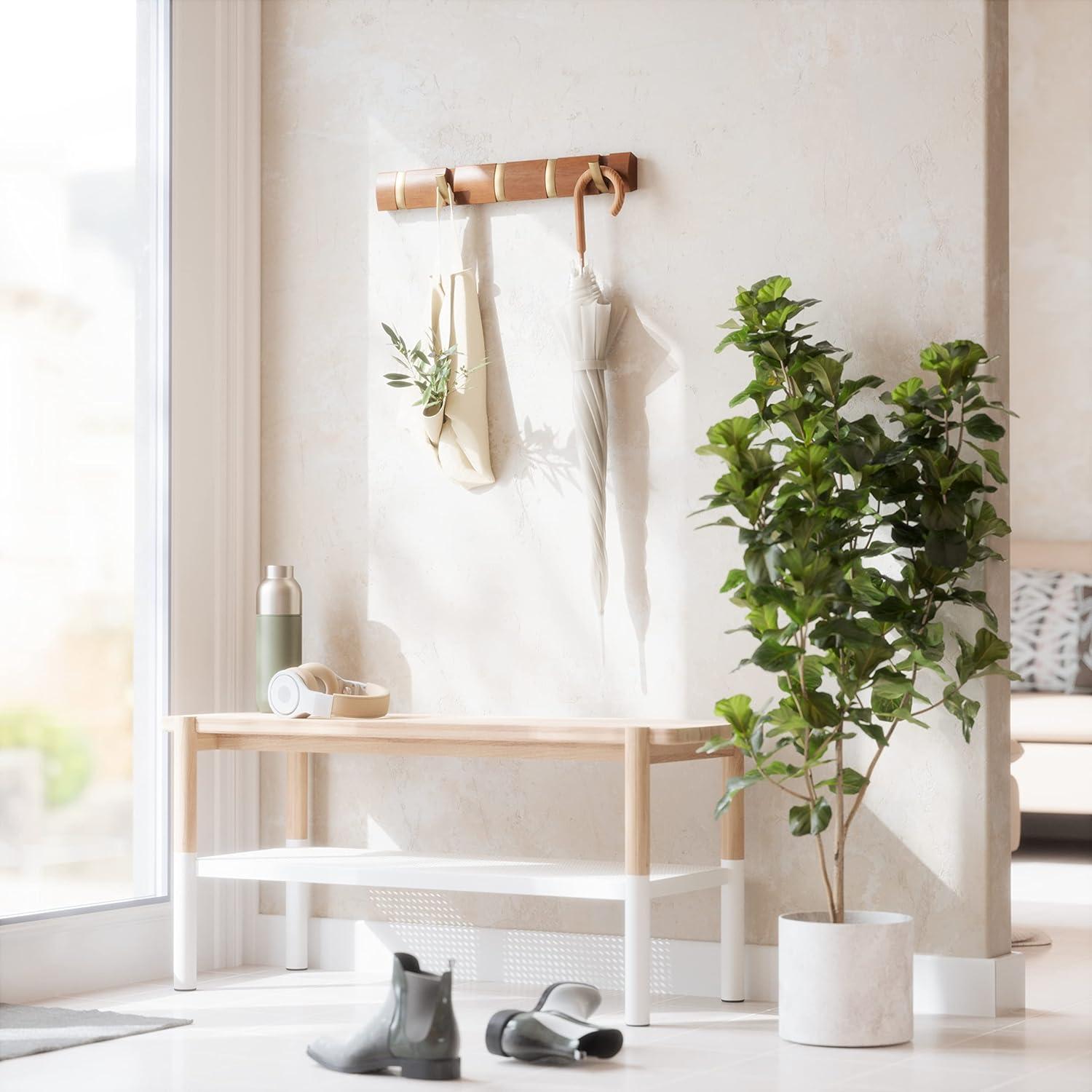Flip 5 - Hook Solid Wood Coat Rack